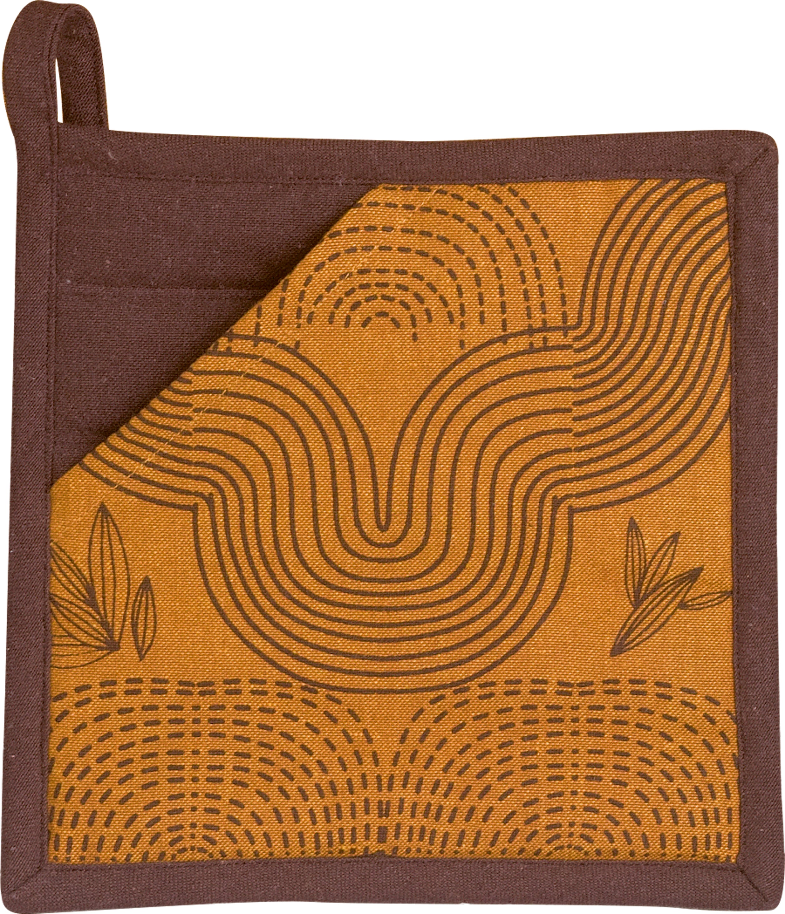 Gerecycleerde 2-in-1 pannenlap Etna Ambre 20 X 20