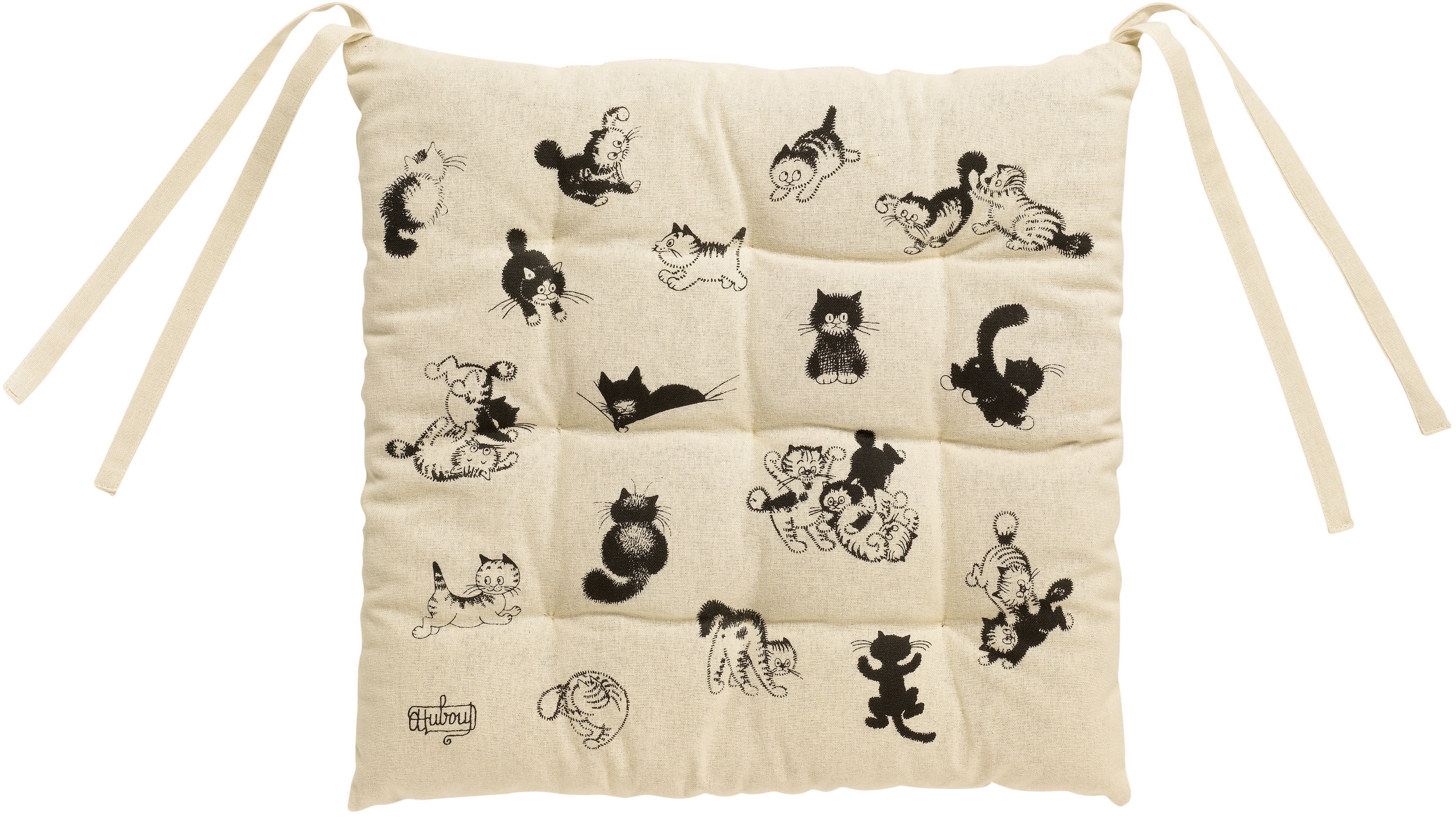 Stoelkussen 9 punten Dubout Beige 40 X 40 X 3