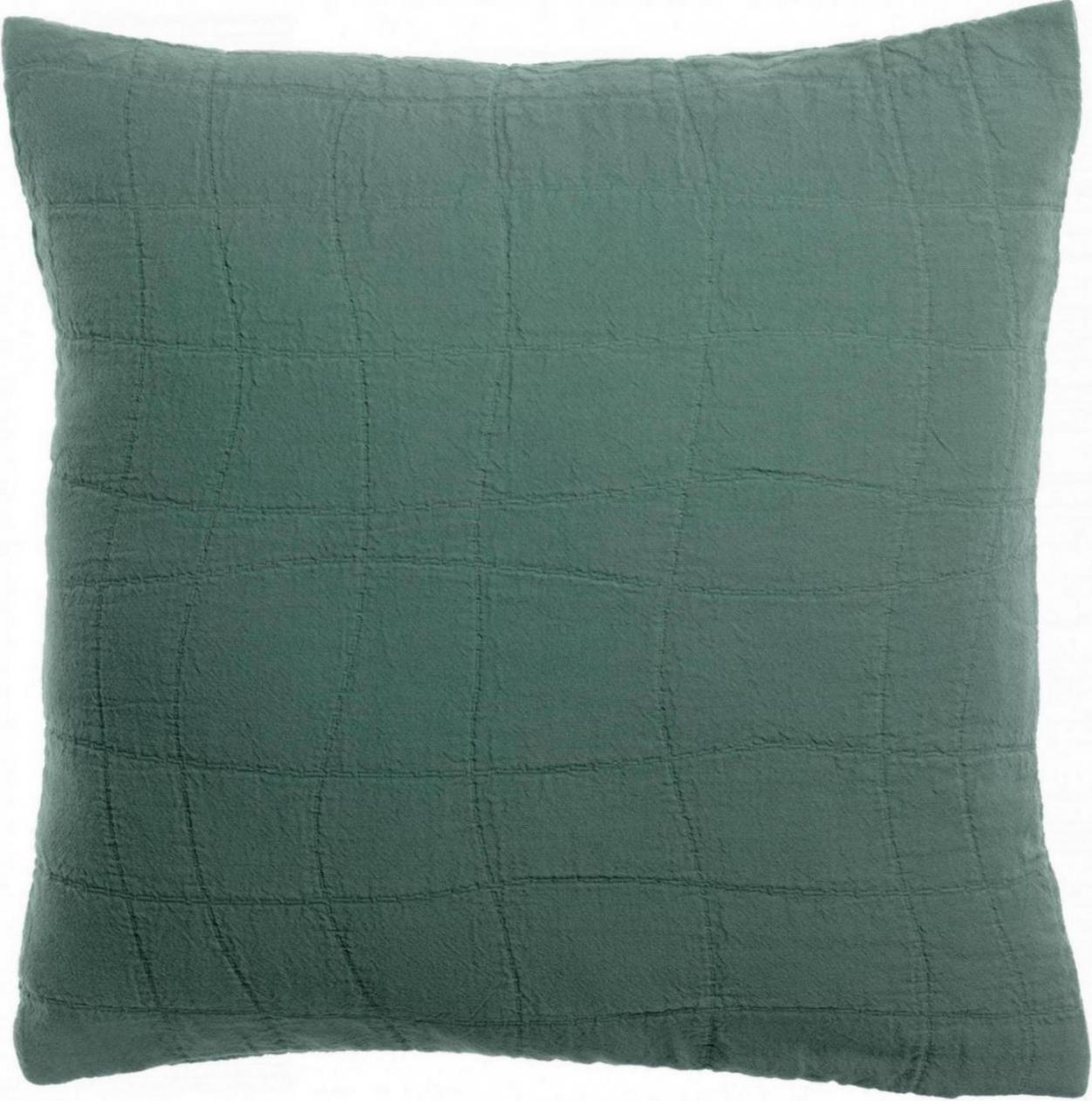 Gerecycleerd kussen Titou Vert de gris 45 X 45