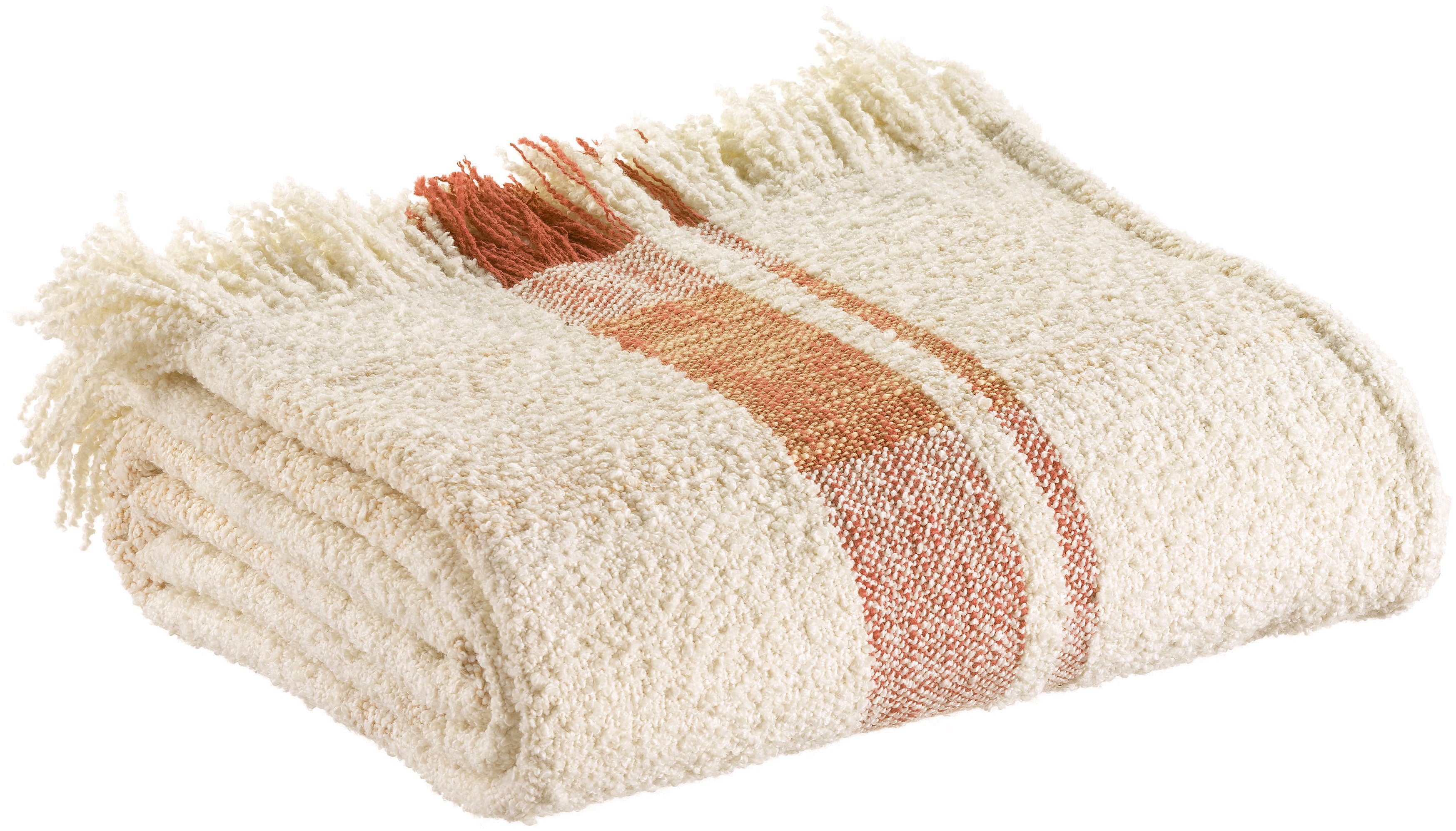 Jacquard plaid Jane Multico sienne 130 X 160
