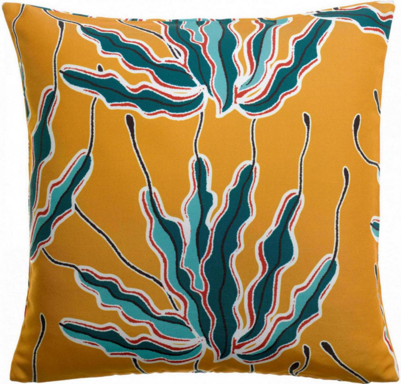 Outdoor kussen met print Alga Bronze 45 X 45