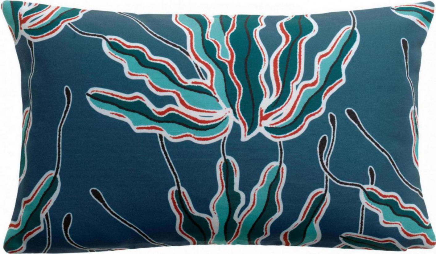 Effen outdoor kussen Alga Indigo 30 X 50