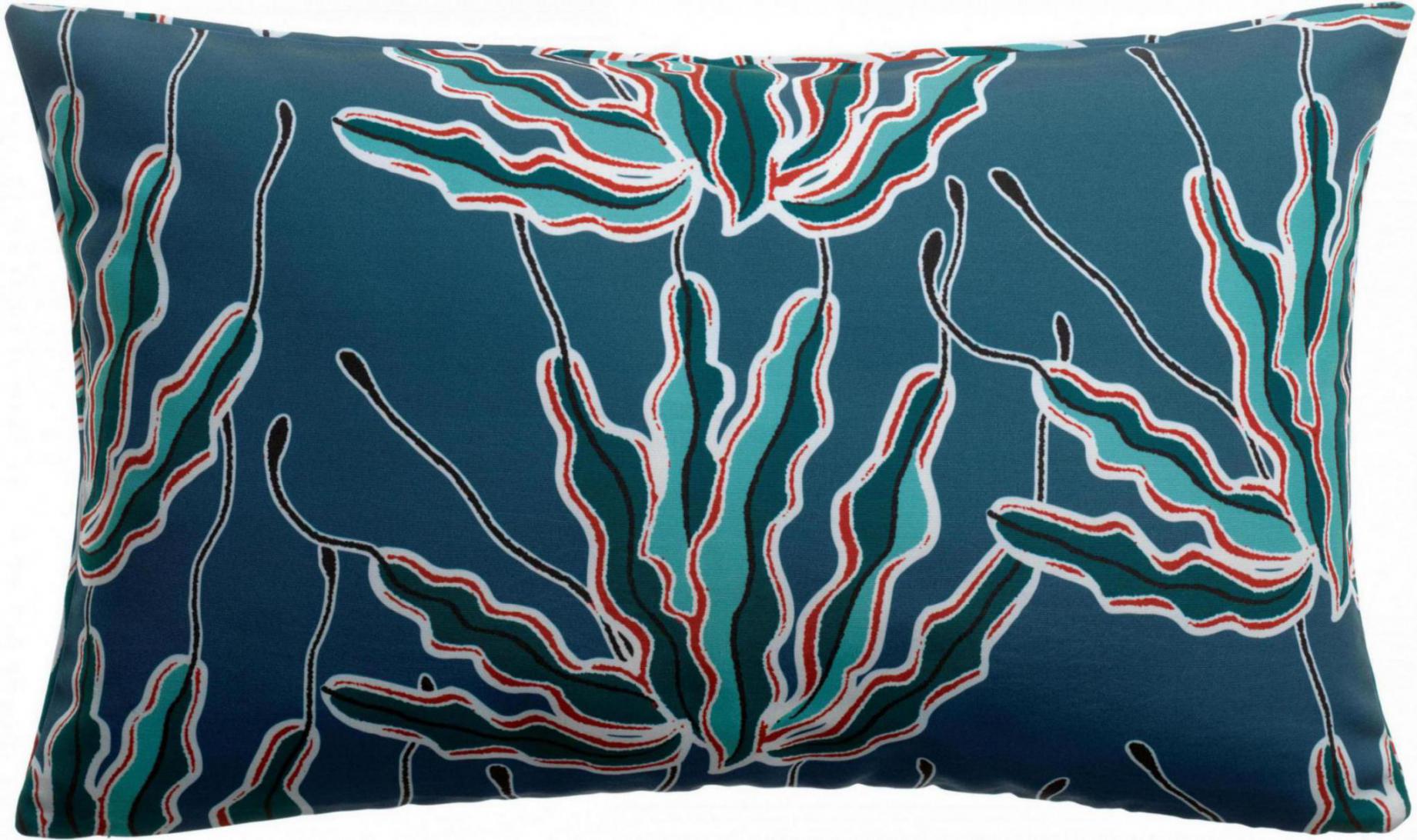 Effen outdoor kussen Alga Indigo 40 X 65