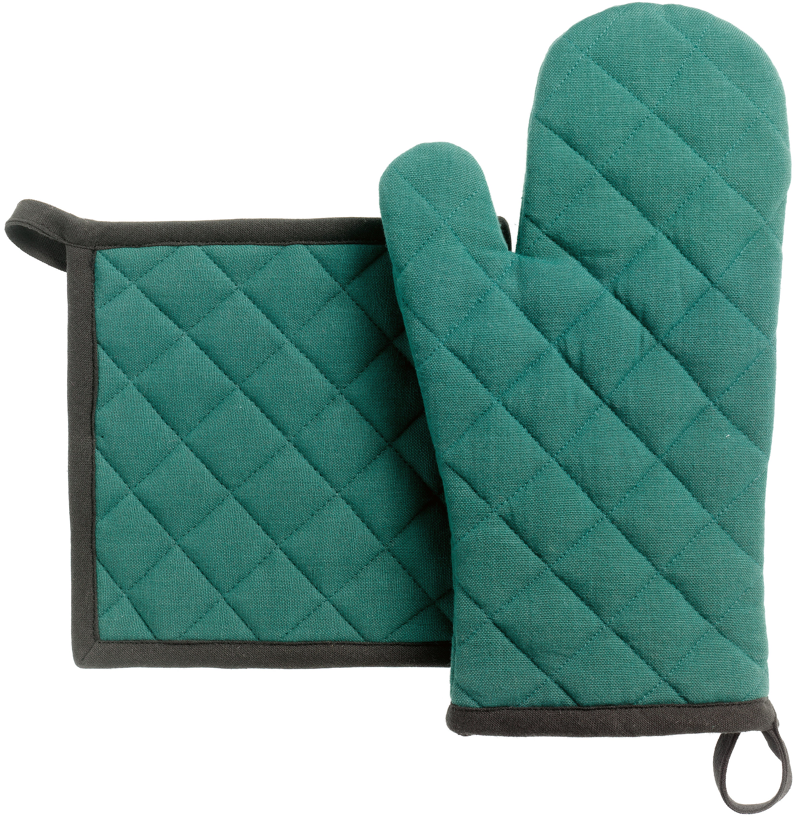 Set van gerecycleerde ovenwant/pannenlap Grace Paon 15 X 32