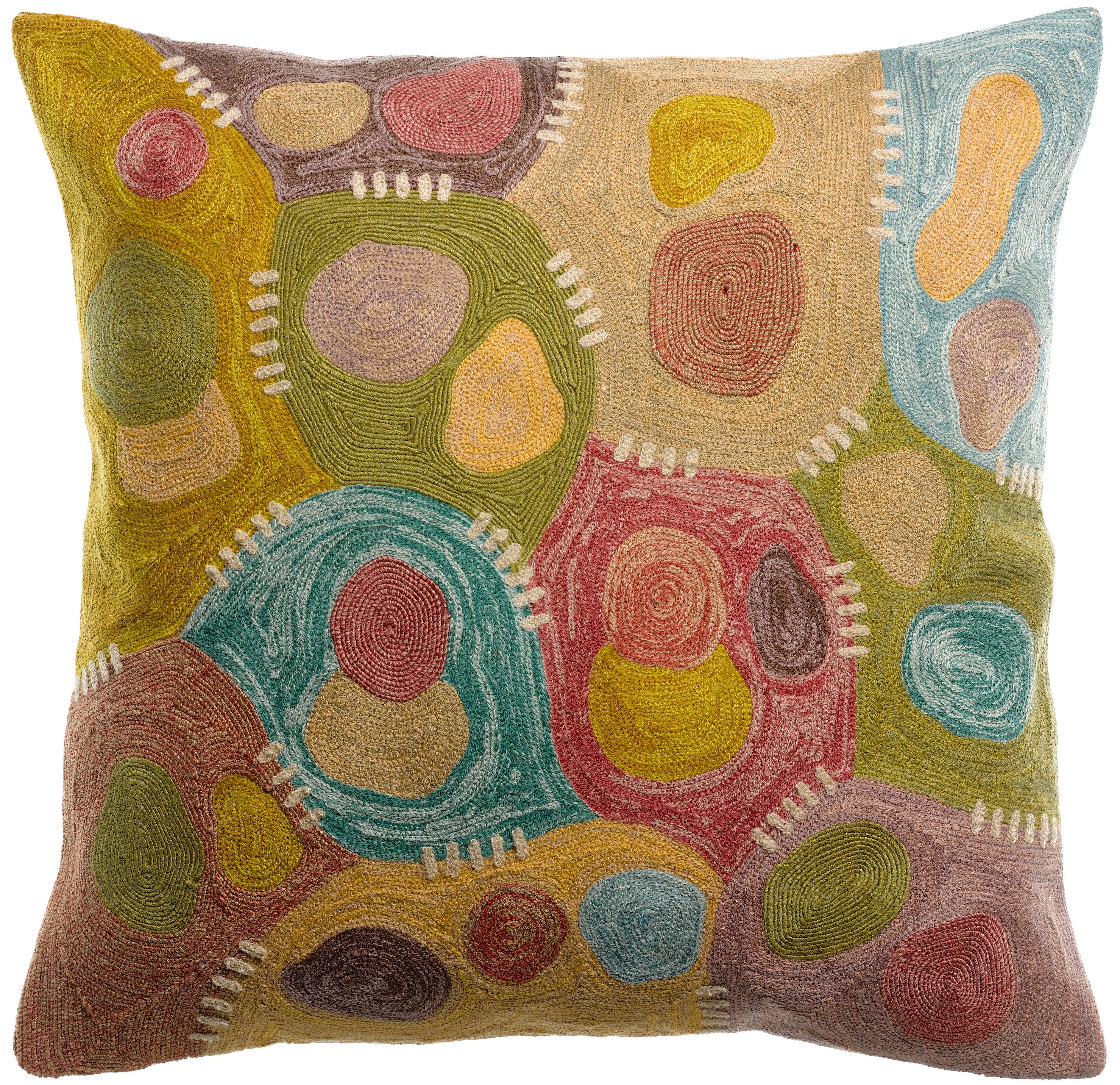 Geborduurd kussen Nestor Minéral 45 X 45