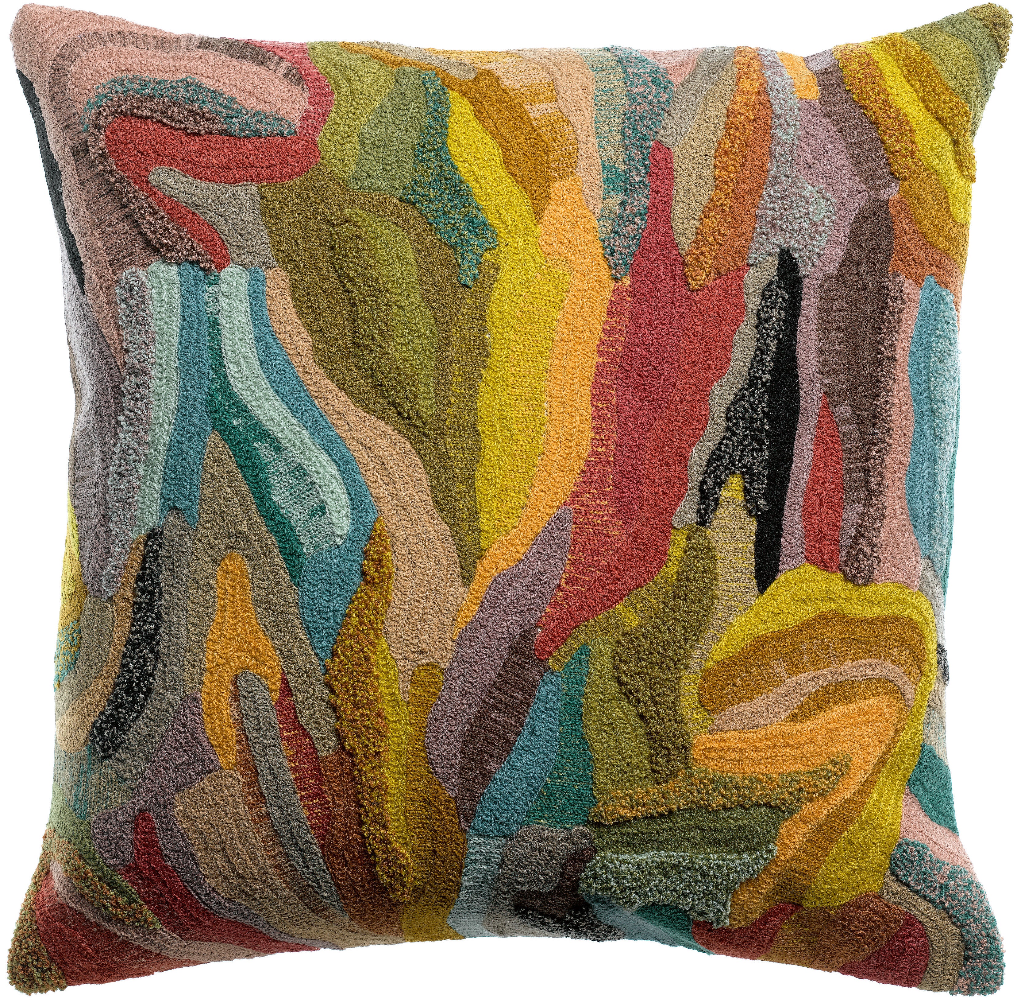 Geborduurd kussen Betty Minéral 45 X 45