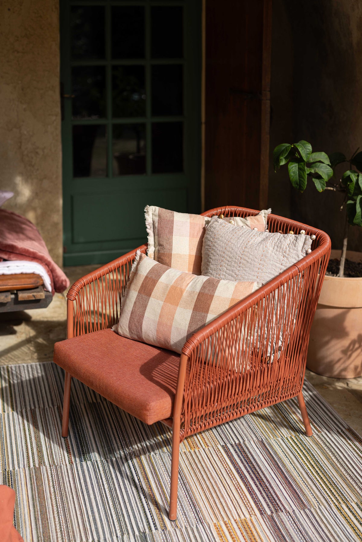 Kate bedrukt kussen Terracotta 45 X 45