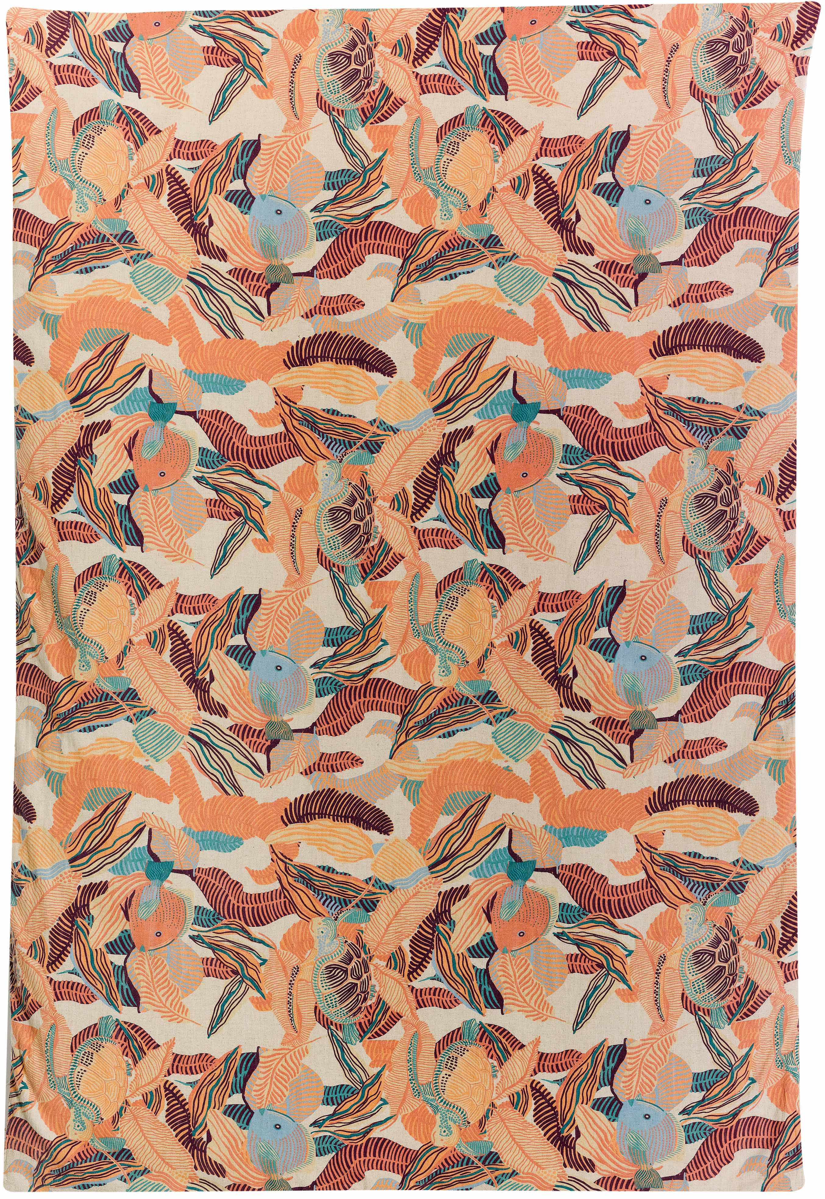 Dori bedrukte plaid Papaye 135 X 200