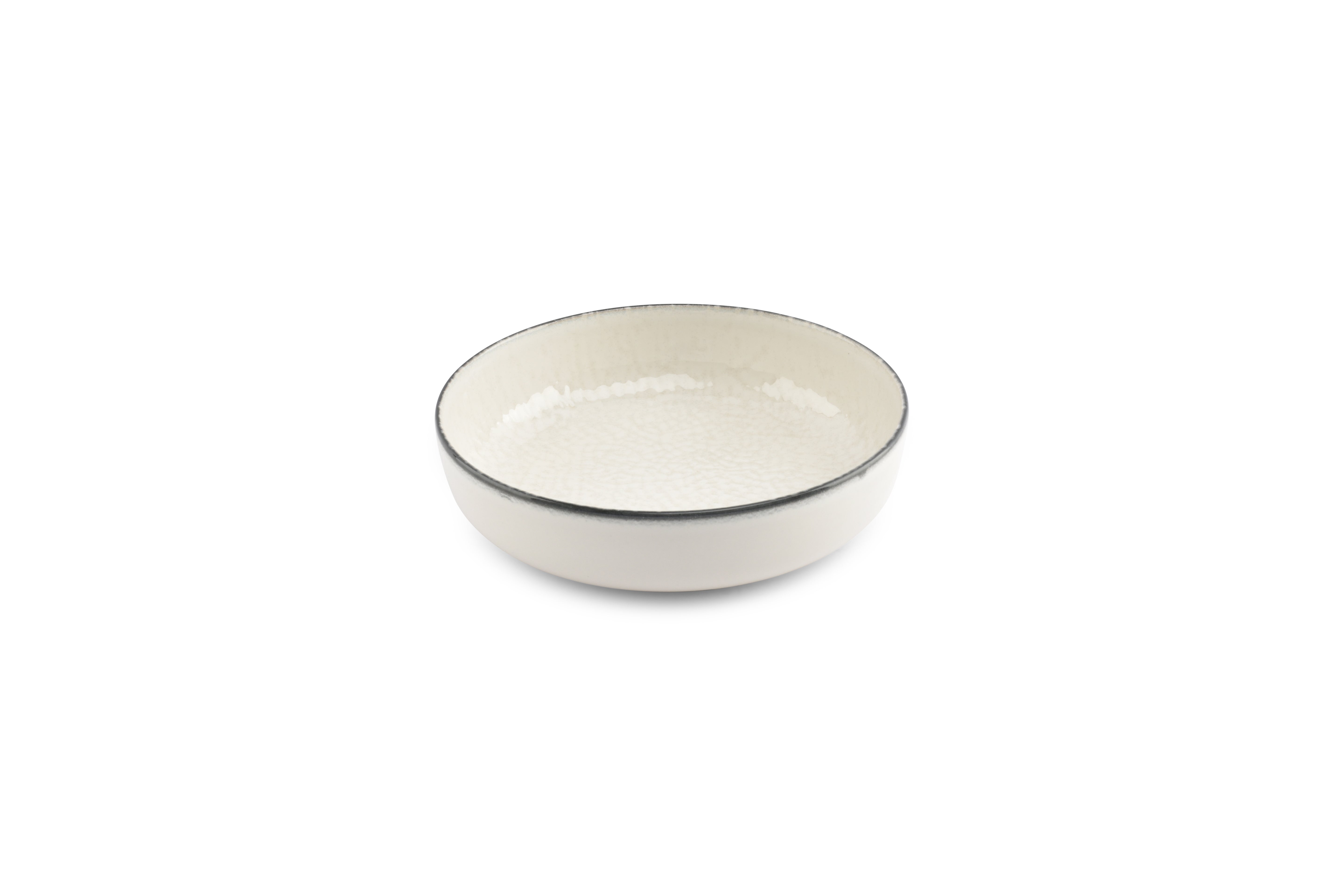 Diep bord 18,5xH5cm wit Gravel