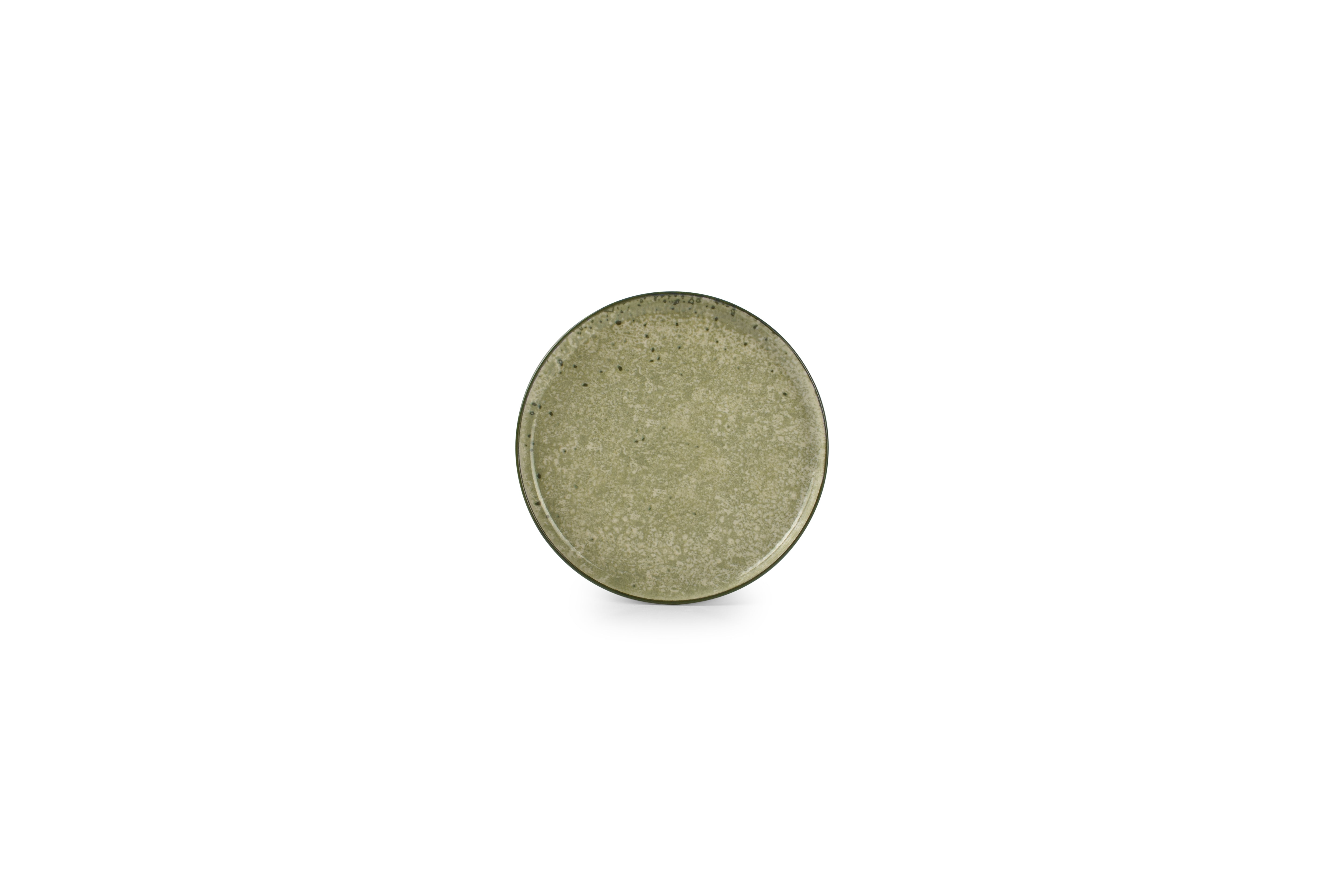 Plat bord 20cm groen Gravel