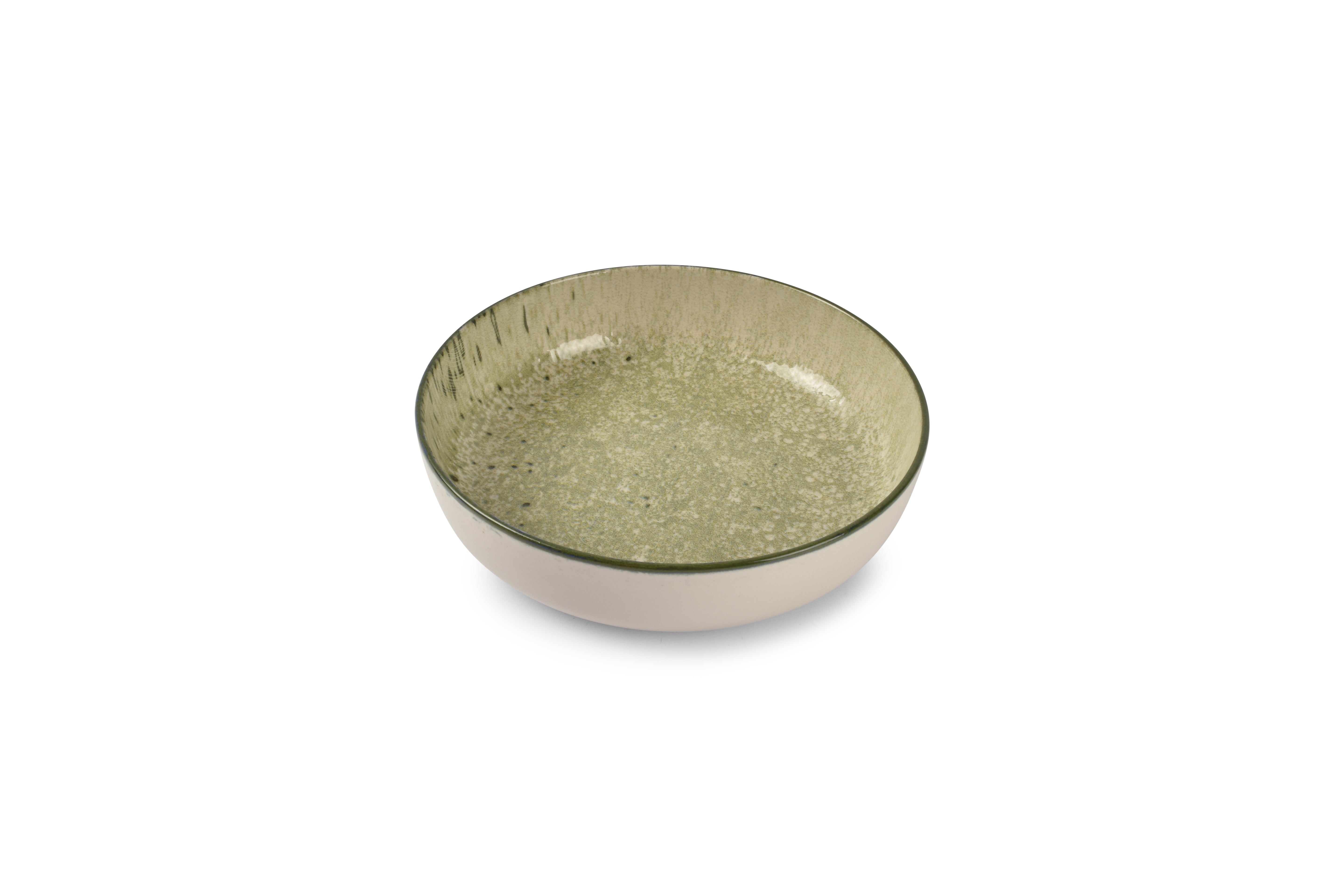 Diep bord 18,5xH5cm groen Gravel