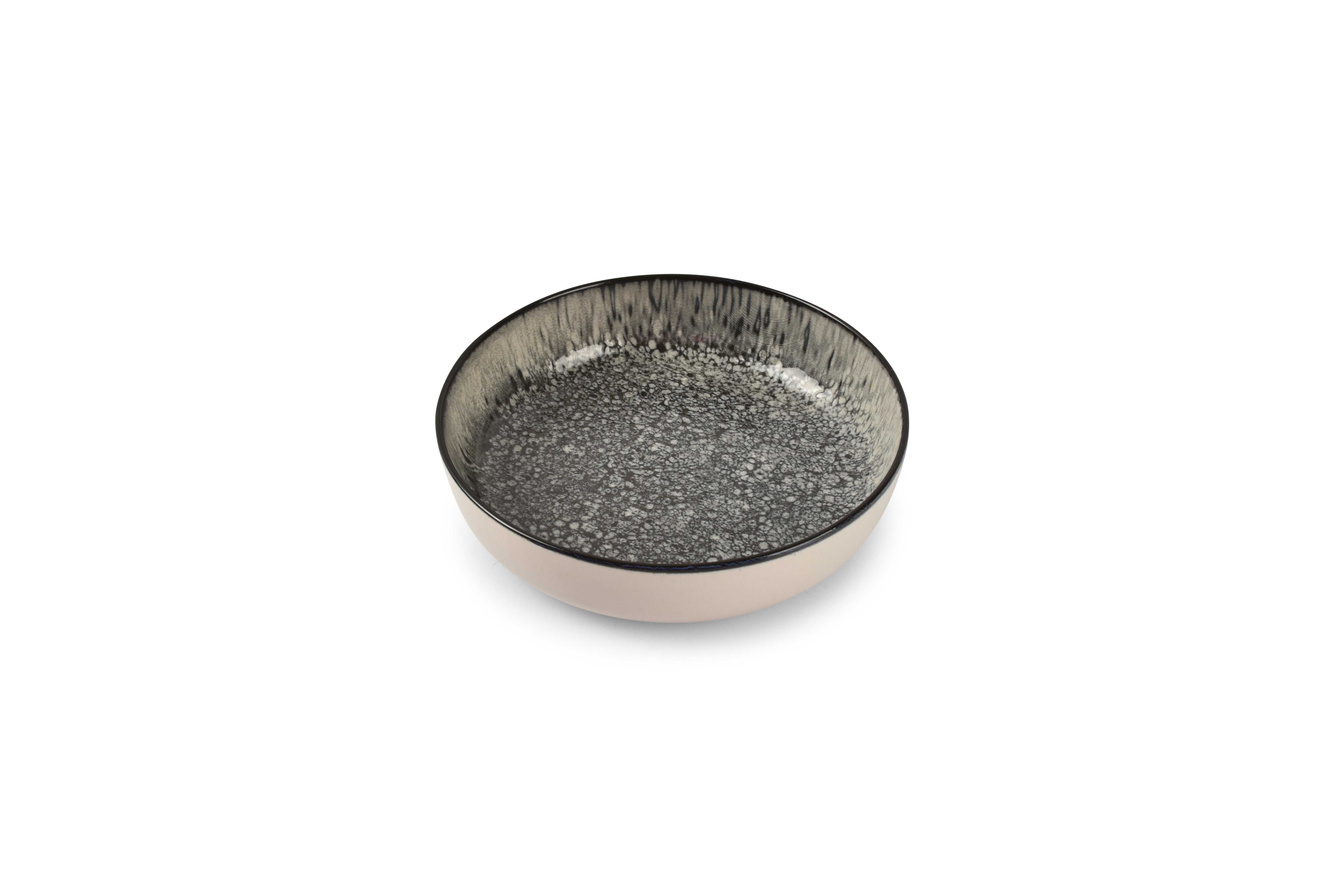 Diep bord 18,5xH5cm zwart Gravel