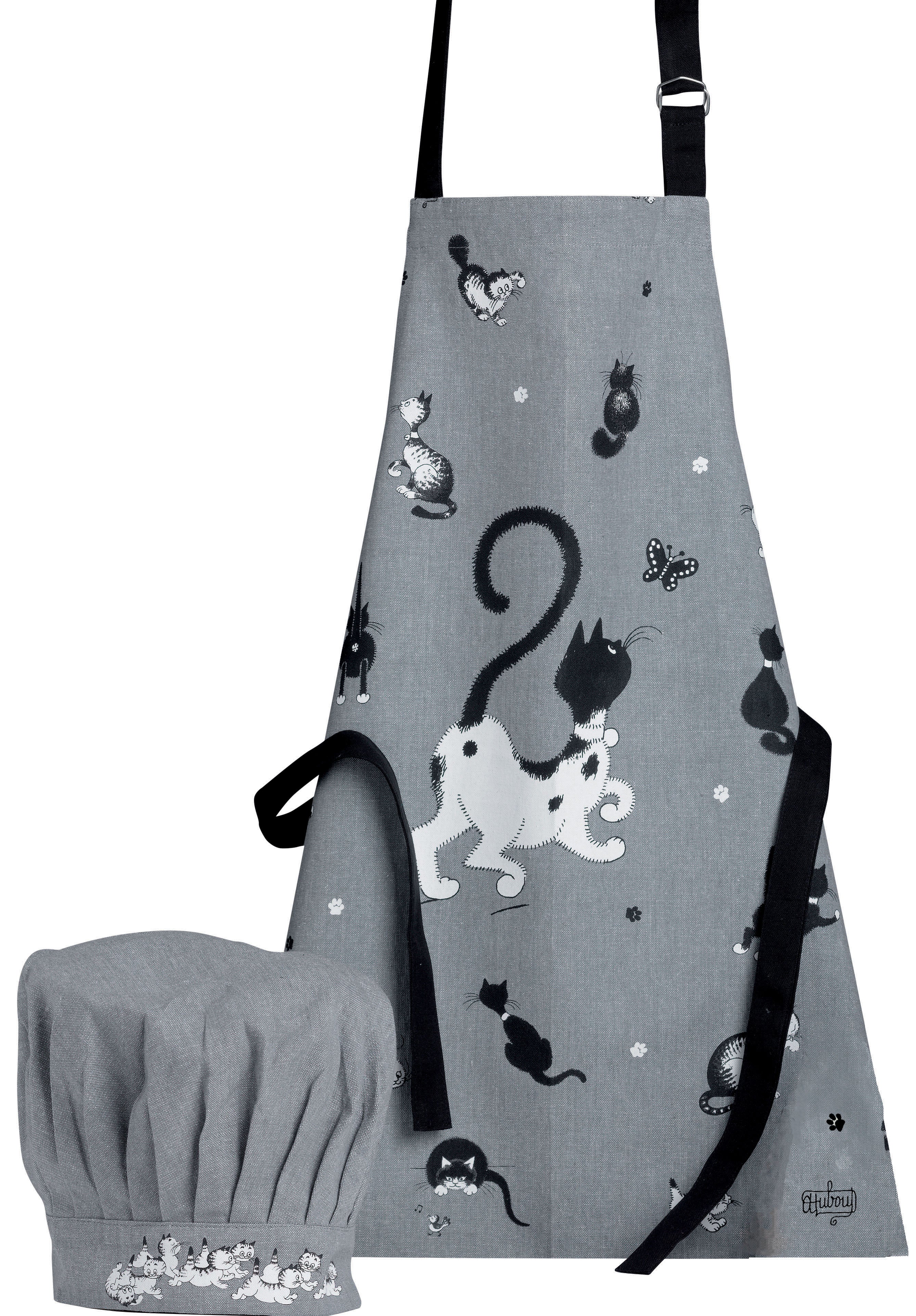 Keukenschort en koksmuts voor kinderen Dubout Noir/Blanc 52 X 63