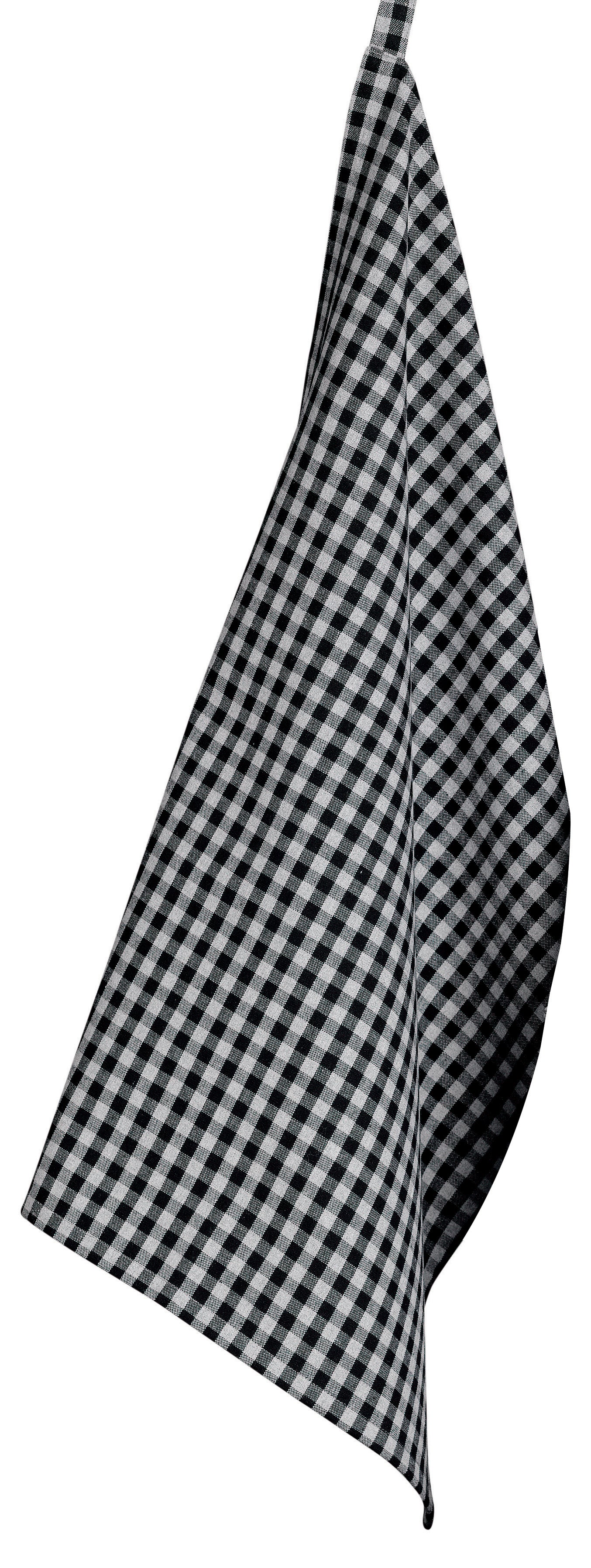 Gerecycleerde theedoek Billie Noir/Gris 50 X 70