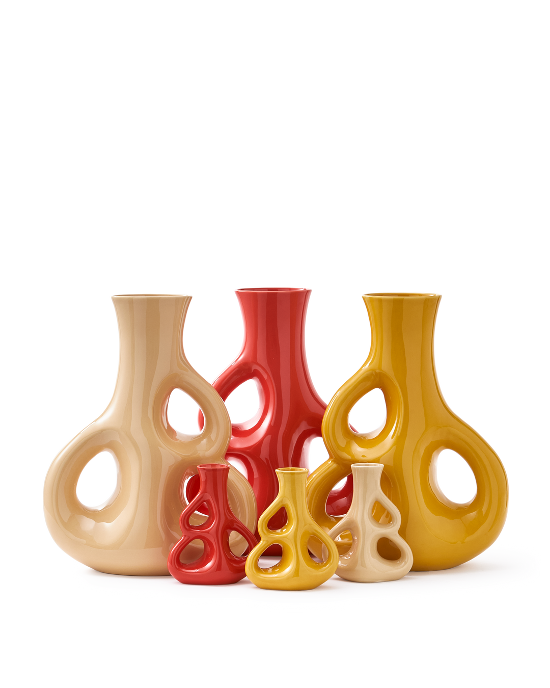 Polspotten - Vaas Three Ears Rood L
