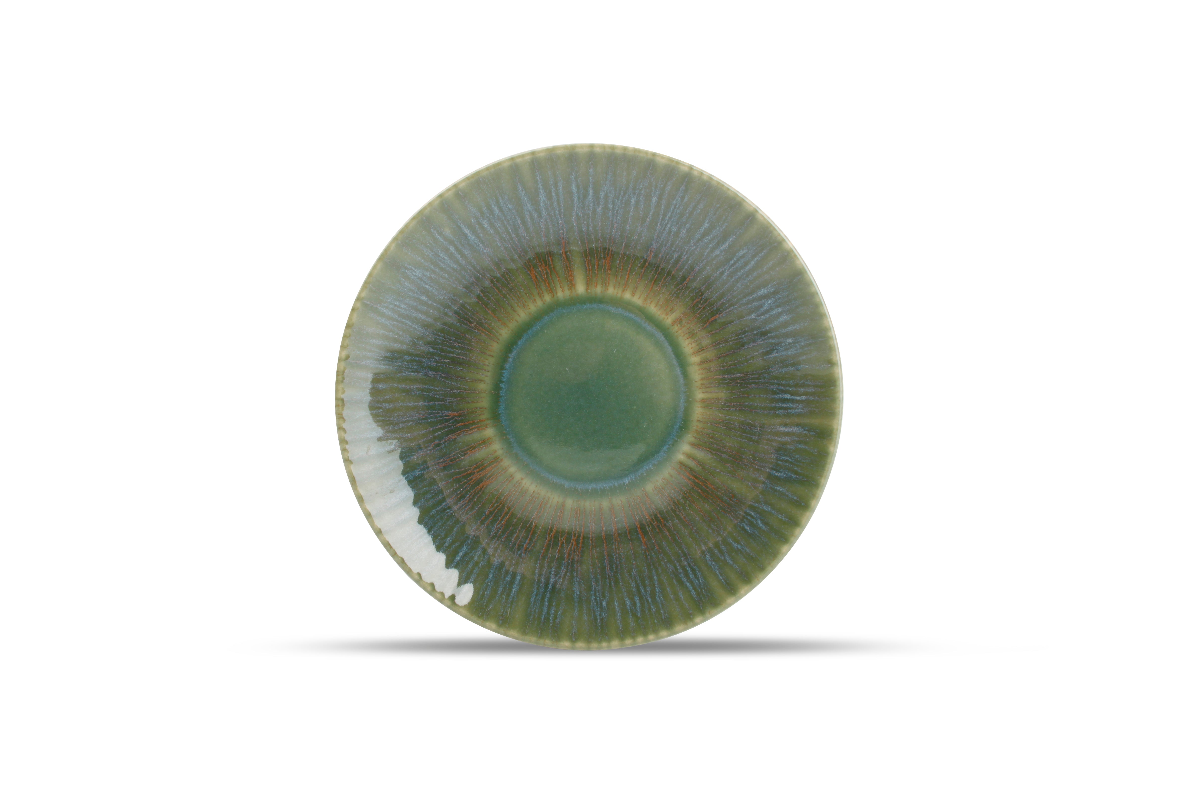 Plat bord 21cm groen Luce