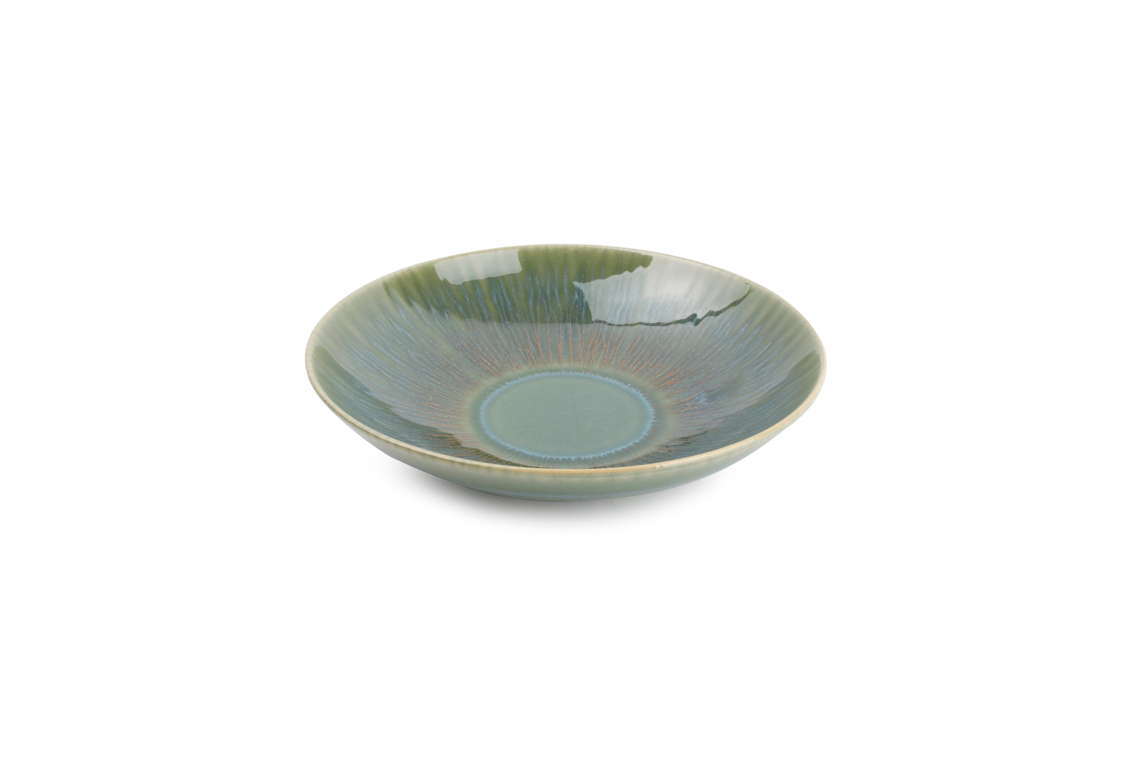 Diep bord 22xH5cm groen Luce