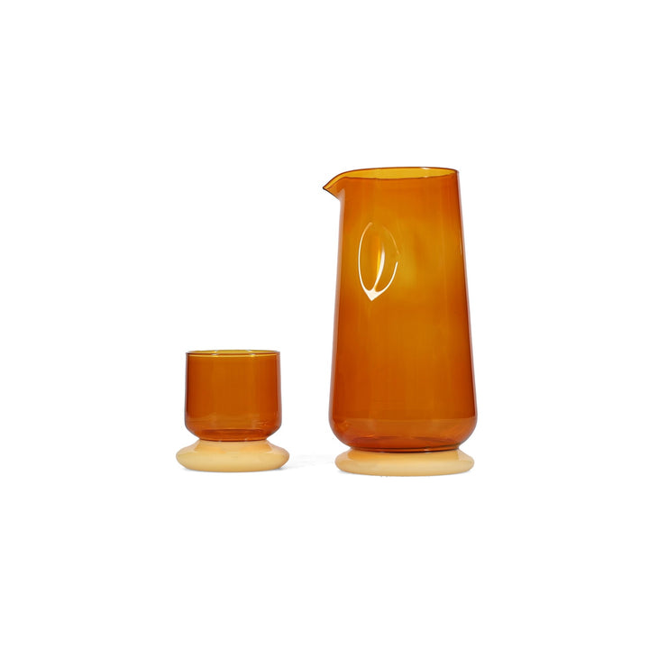 ONA - Karaf 140cl met drinkglas sunset Amber Marlo