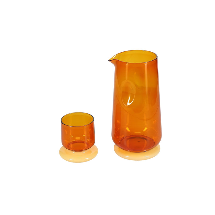 ONA - Karaf 140cl met drinkglas sunset Amber Marlo