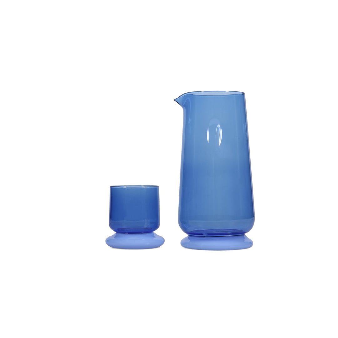 ONA - Karaf 140cl met drinkglas neptune Blauw Marlo