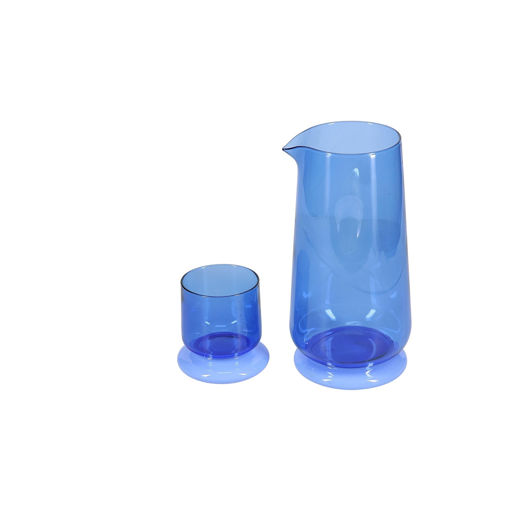 ONA - Karaf 140cl met drinkglas neptune Blauw Marlo