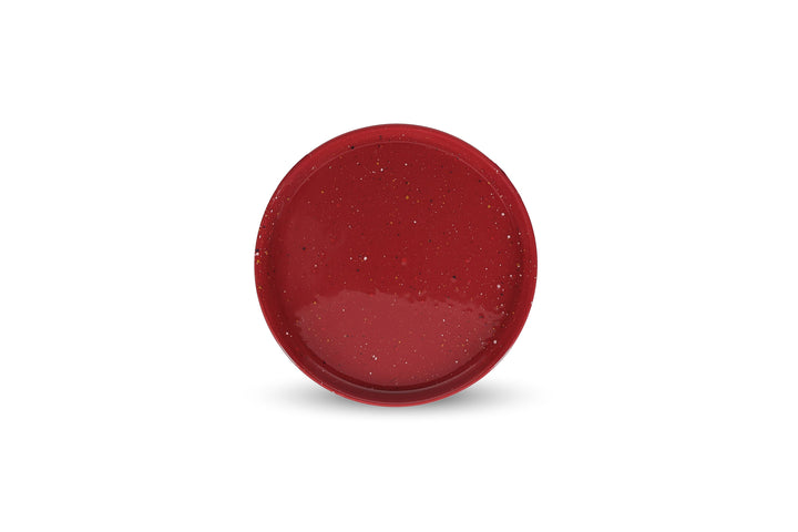 ona - Plat bord 20,5cm burgundy Fika (set van 4)
