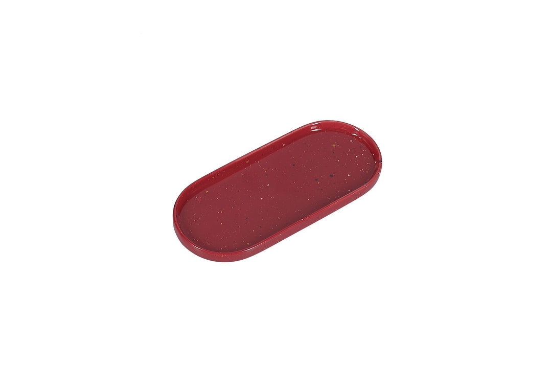 ona - Serveerschaal 20x9cm burgundy Fika