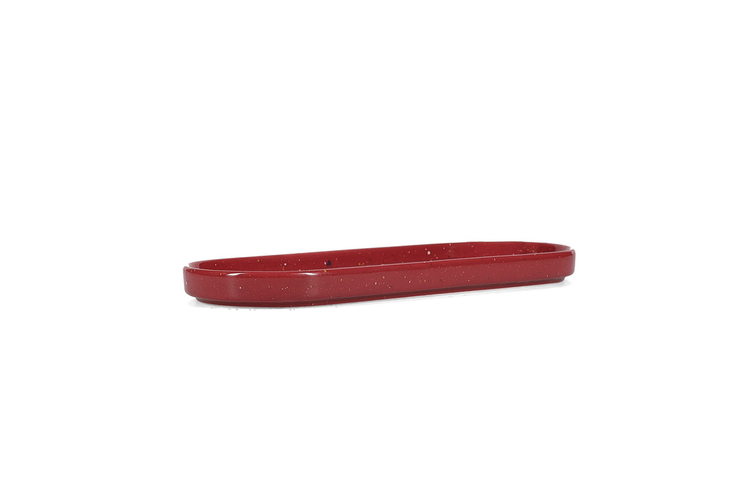 ona - Serveerschaal 28,5x10cm burgundy Fika (set van 4)