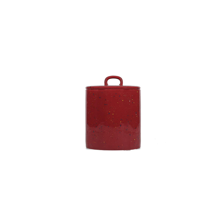 ONA - Voorraadpot 11xH14,5cm met deksel burgundy Fika