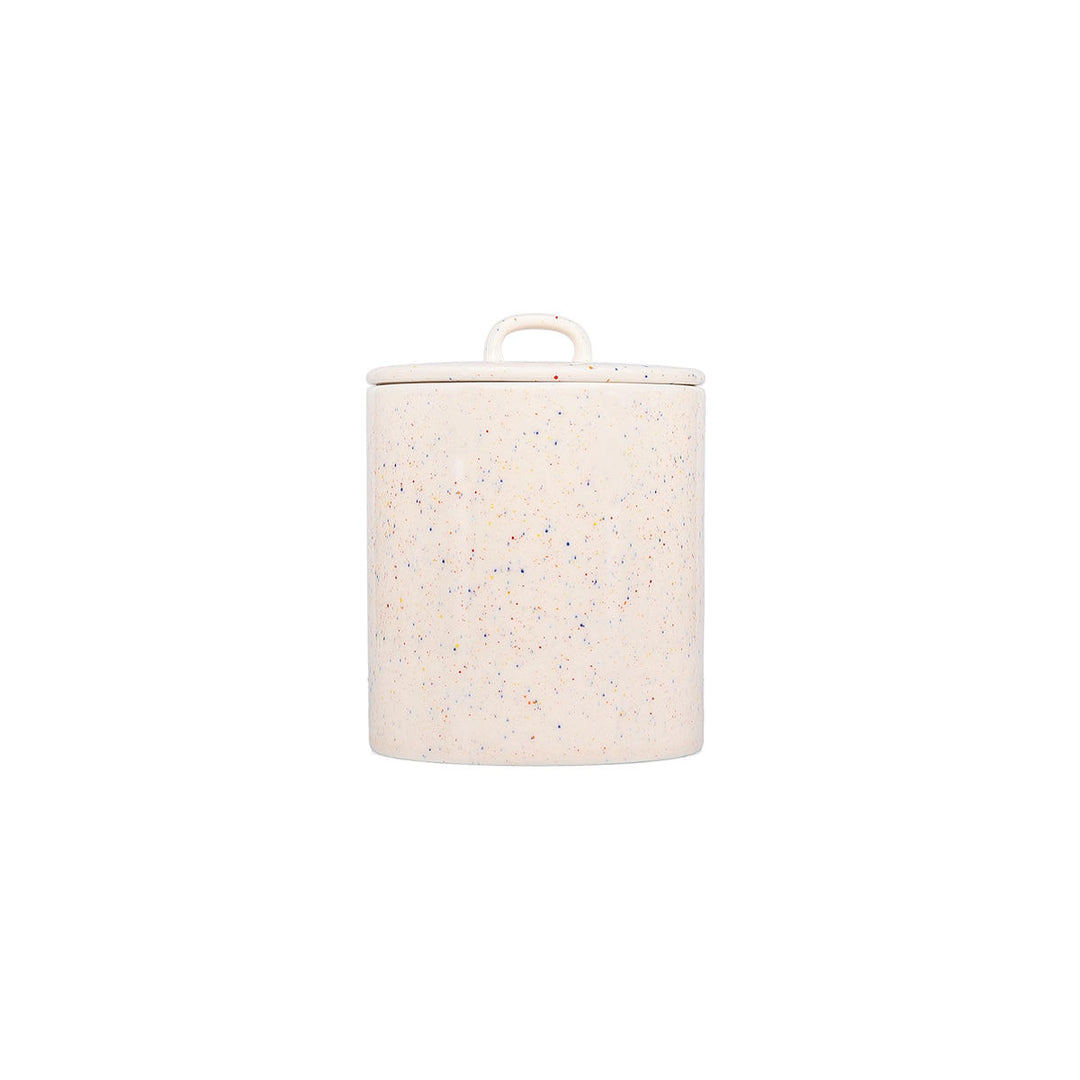ONA - Voorraadpot 14xH18cm met deksel beige Fika