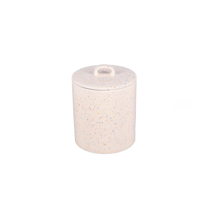 ONA - Voorraadpot 14xH18cm met deksel beige Fika