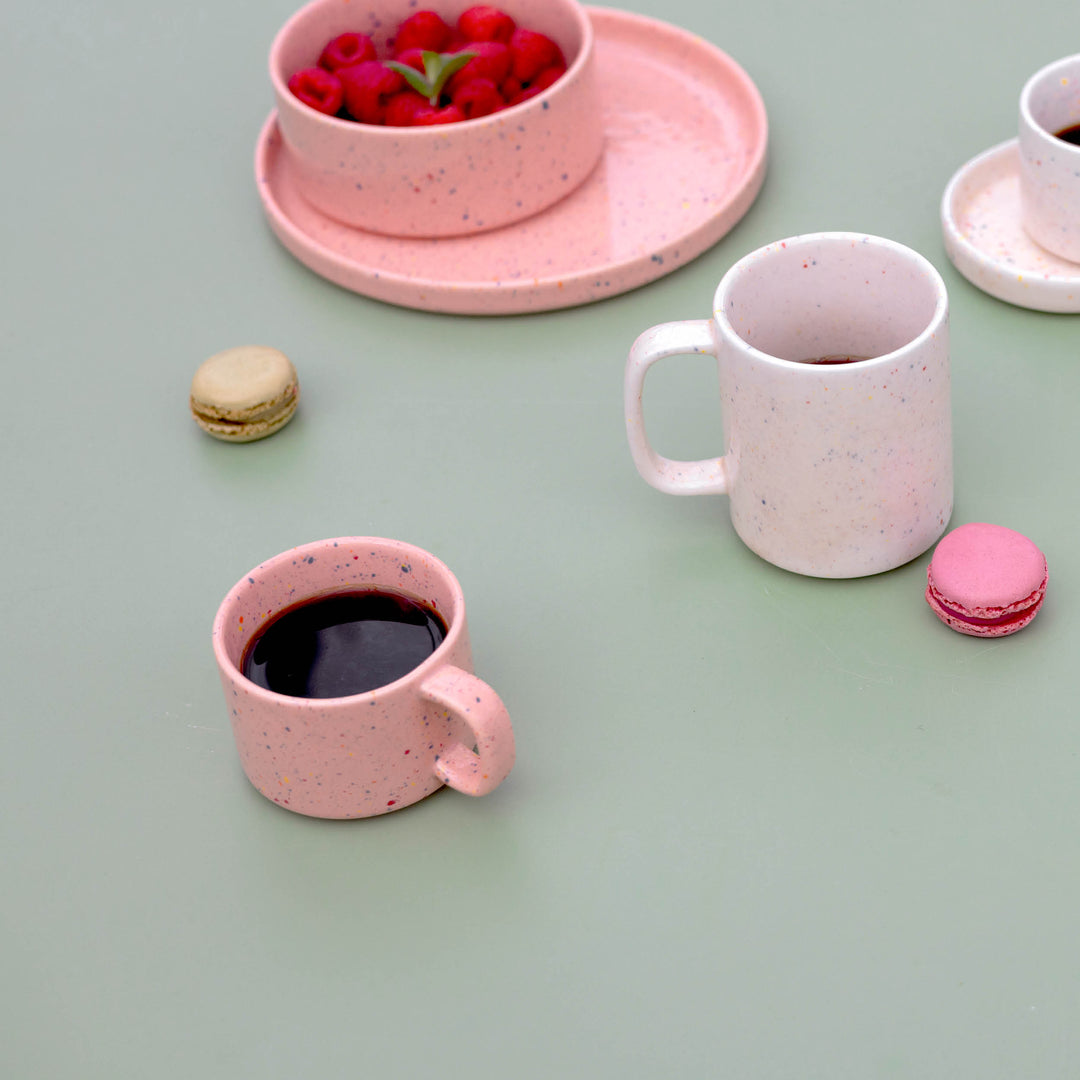 Ona - Plat bord 20,5cm roze Fika - Set van 4