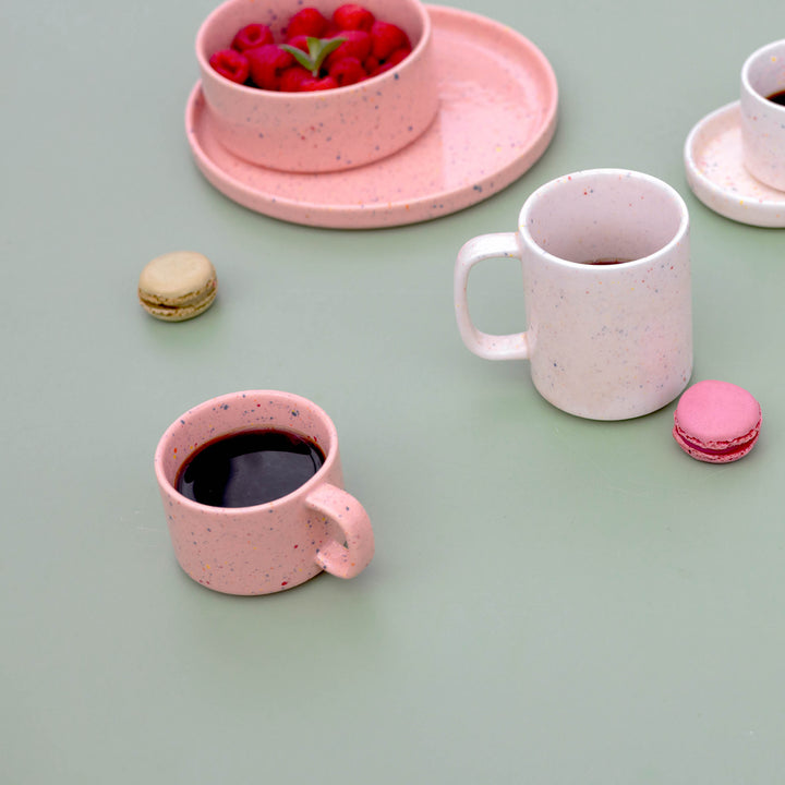 Ona - Plat bord 20,5cm roze Fika - Set van 4