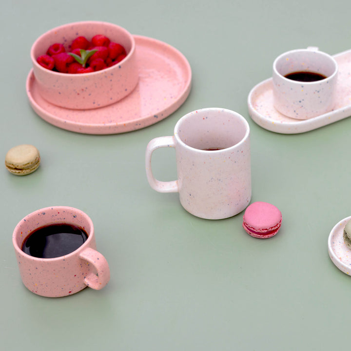 Ona - Plat bord 20,5cm roze Fika - Set van 4