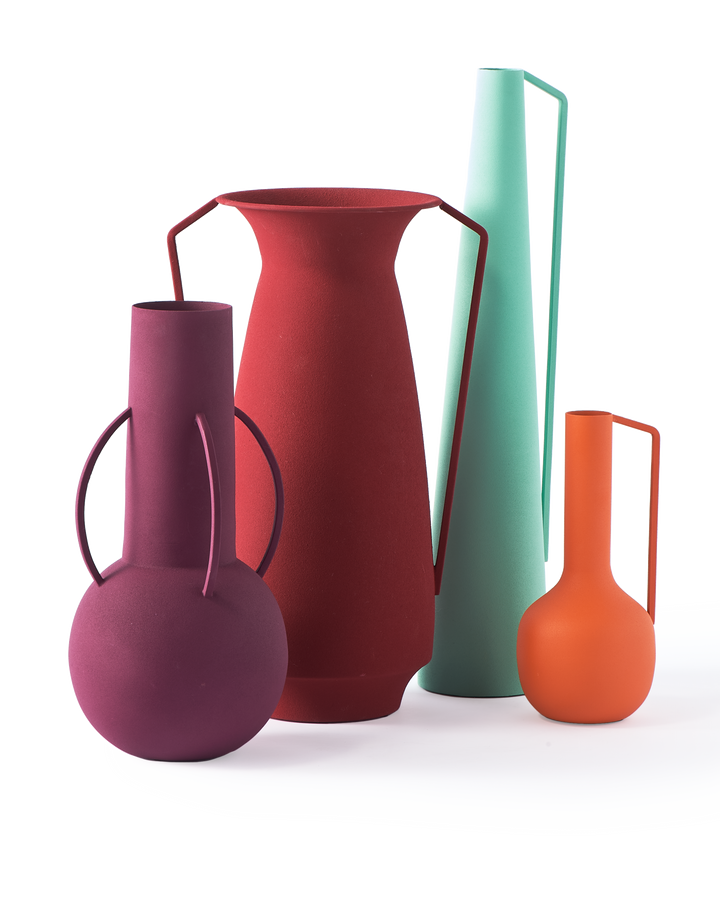 Polspotten - Vaas Roman Evening Multicolor (set van 4)