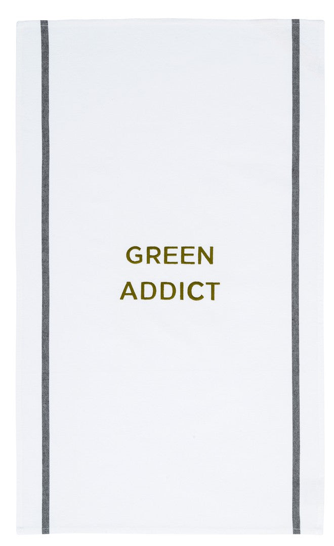 Theedoek Green Lichen Blanc 80 X 50