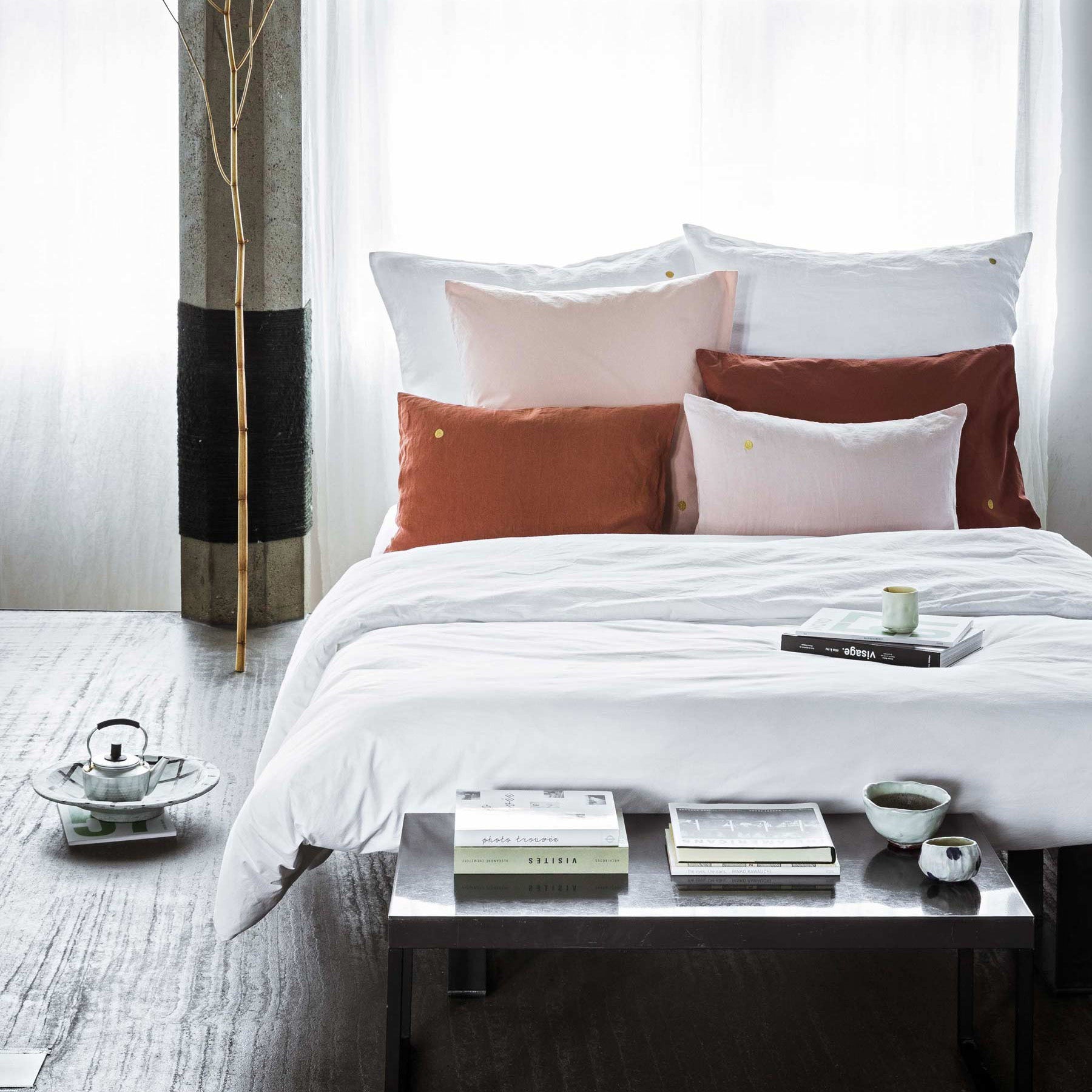 Céleste dekbedovertrek Milk 220 X 240