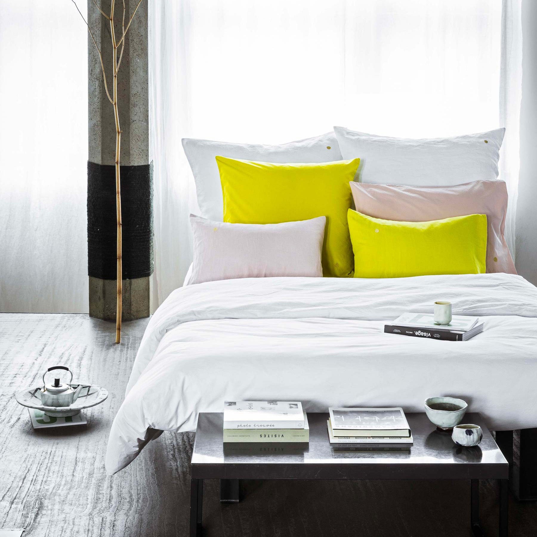 Céleste dekbedovertrek Milk 220 X 240