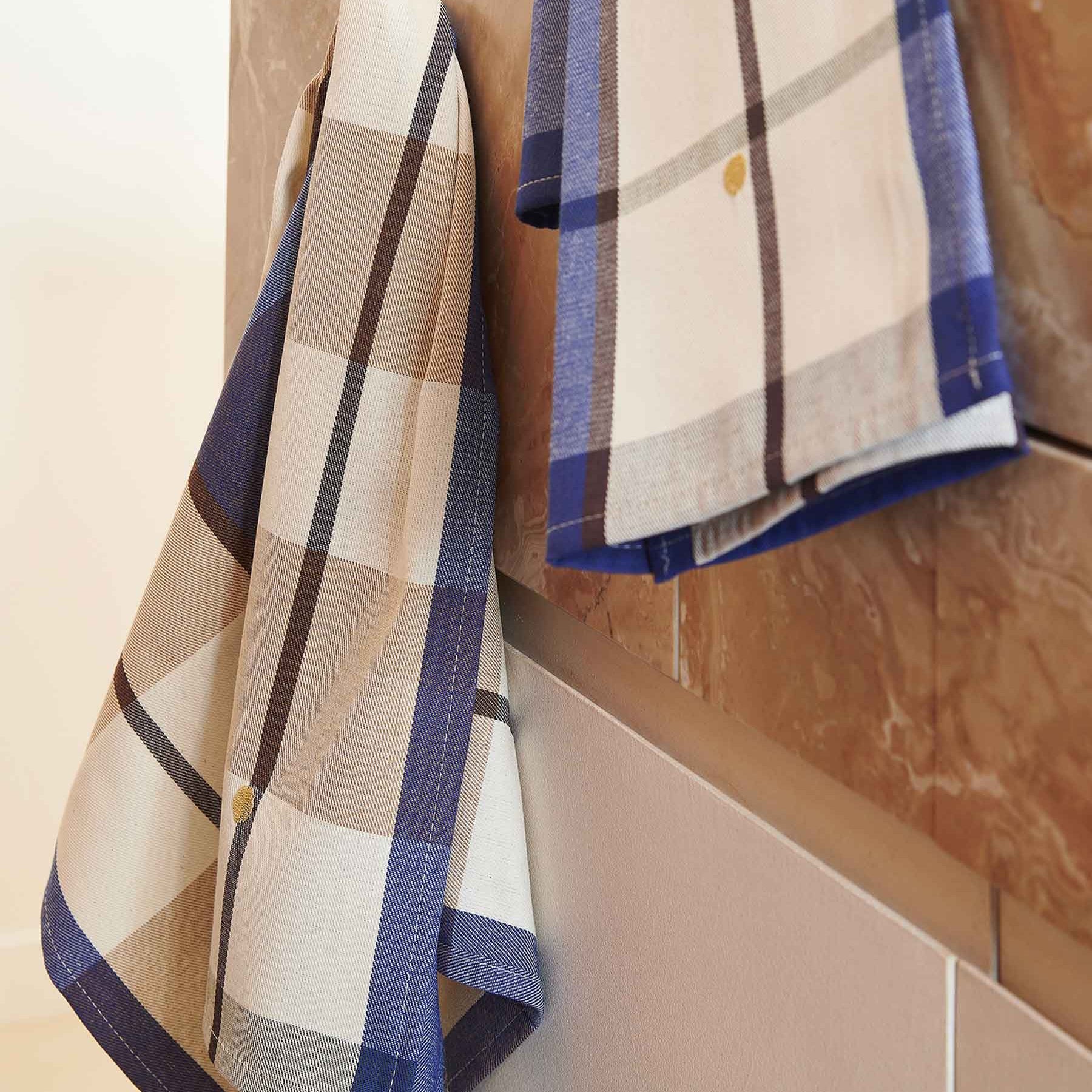 Set van 2 theedoeken Archie Indigo 70 X 50