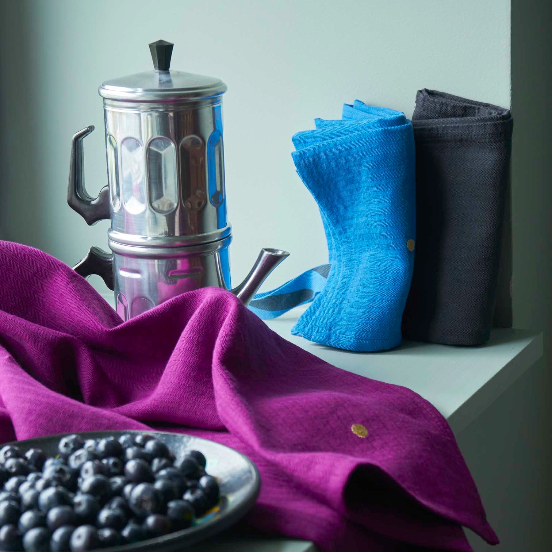 Theedoek Marcel Purple rain 80 X 50