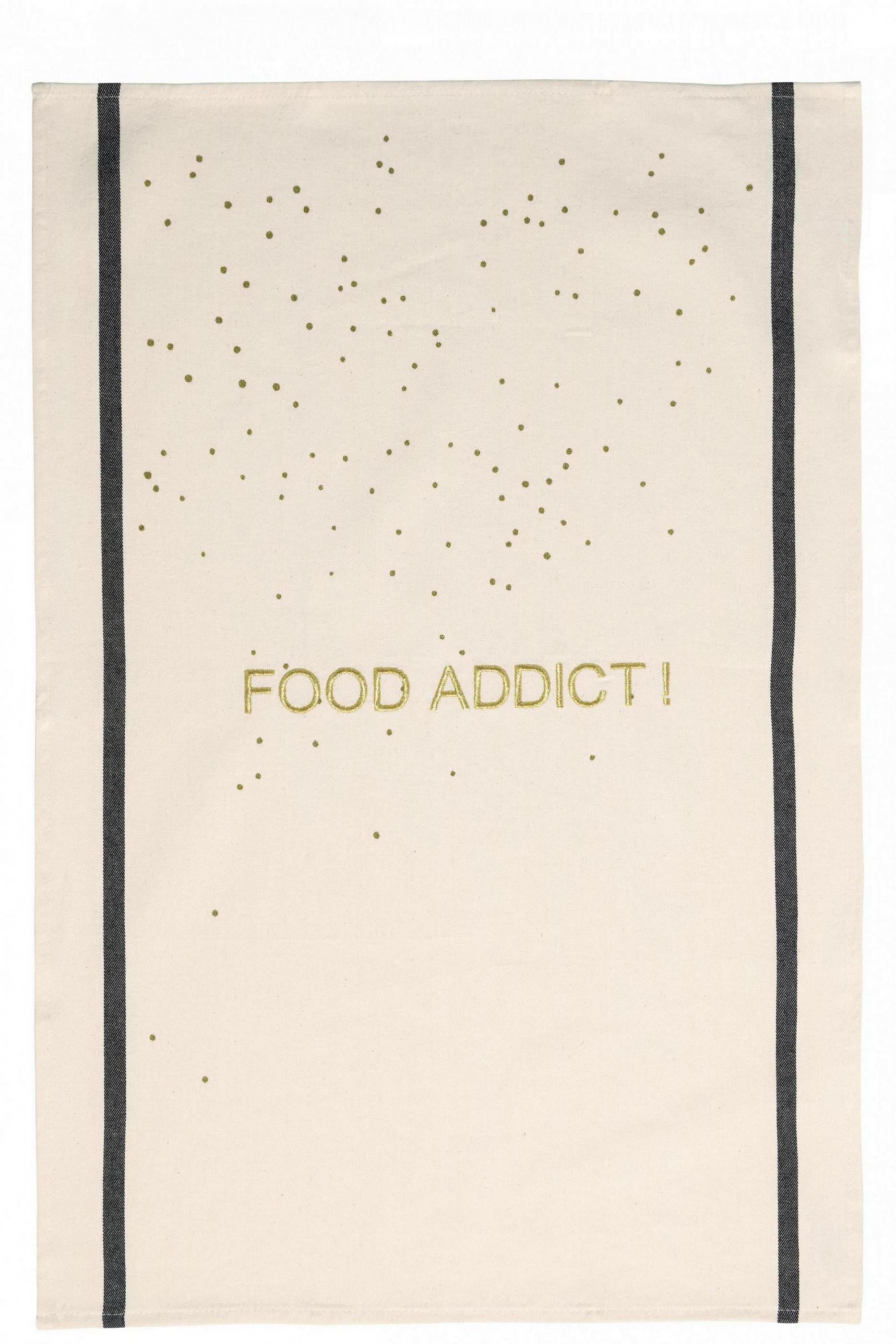 Theedoek Food Addict Écru 70 X 50