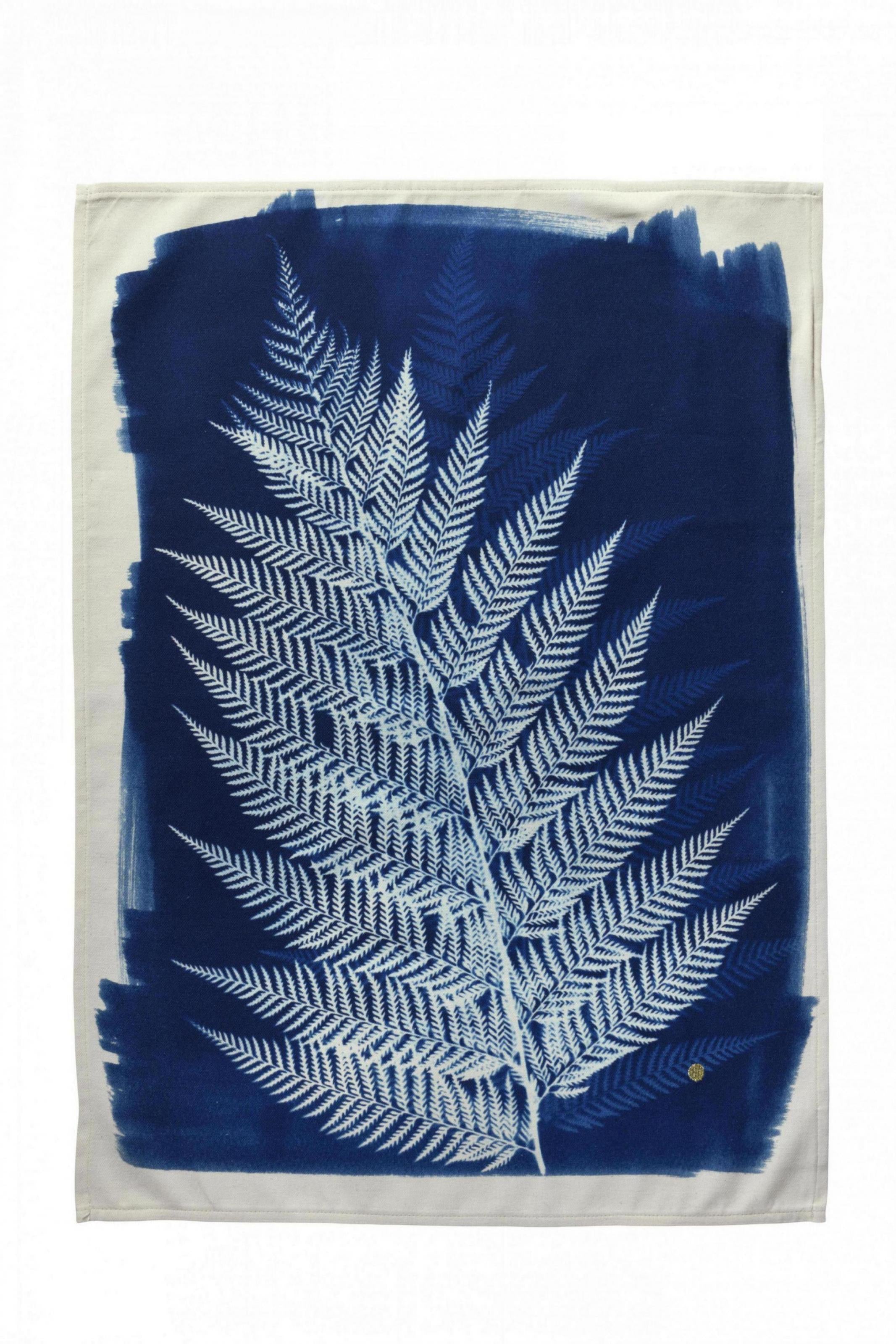 Theedoek Fougère Bleu 70 X 50
