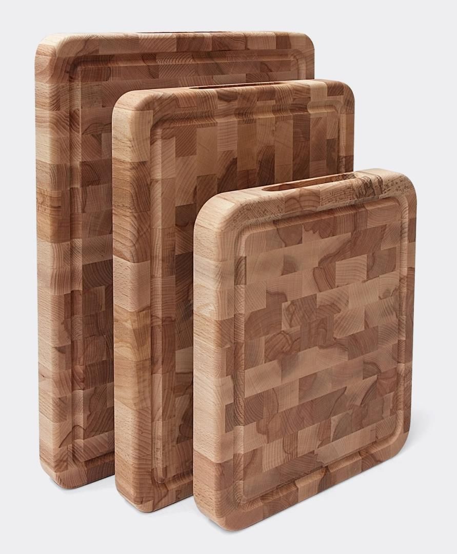 Butler - Snijplank Beuk kops met sapgoot 31x28cm