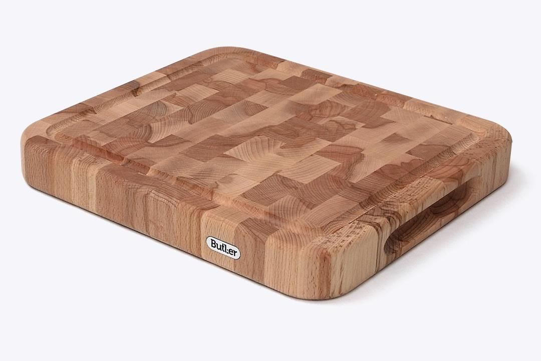 Butler - Snijplank Beuk kops met sapgoot 31x28cm