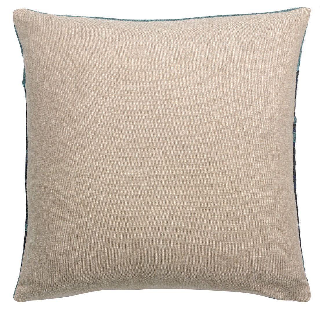 Geborduurd kussen Mara Vert de gris 45 X 45