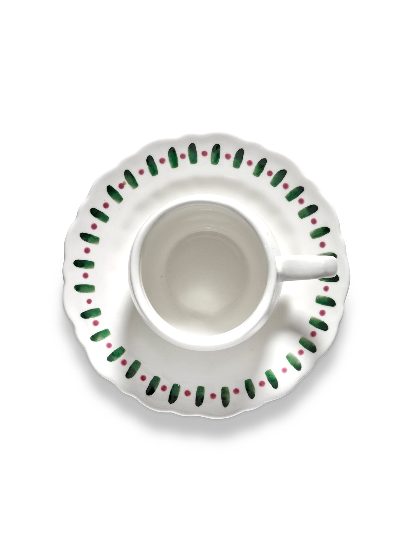 Serax - Marie Michielssen - Cappuccinokop Paars Groen + Saucer