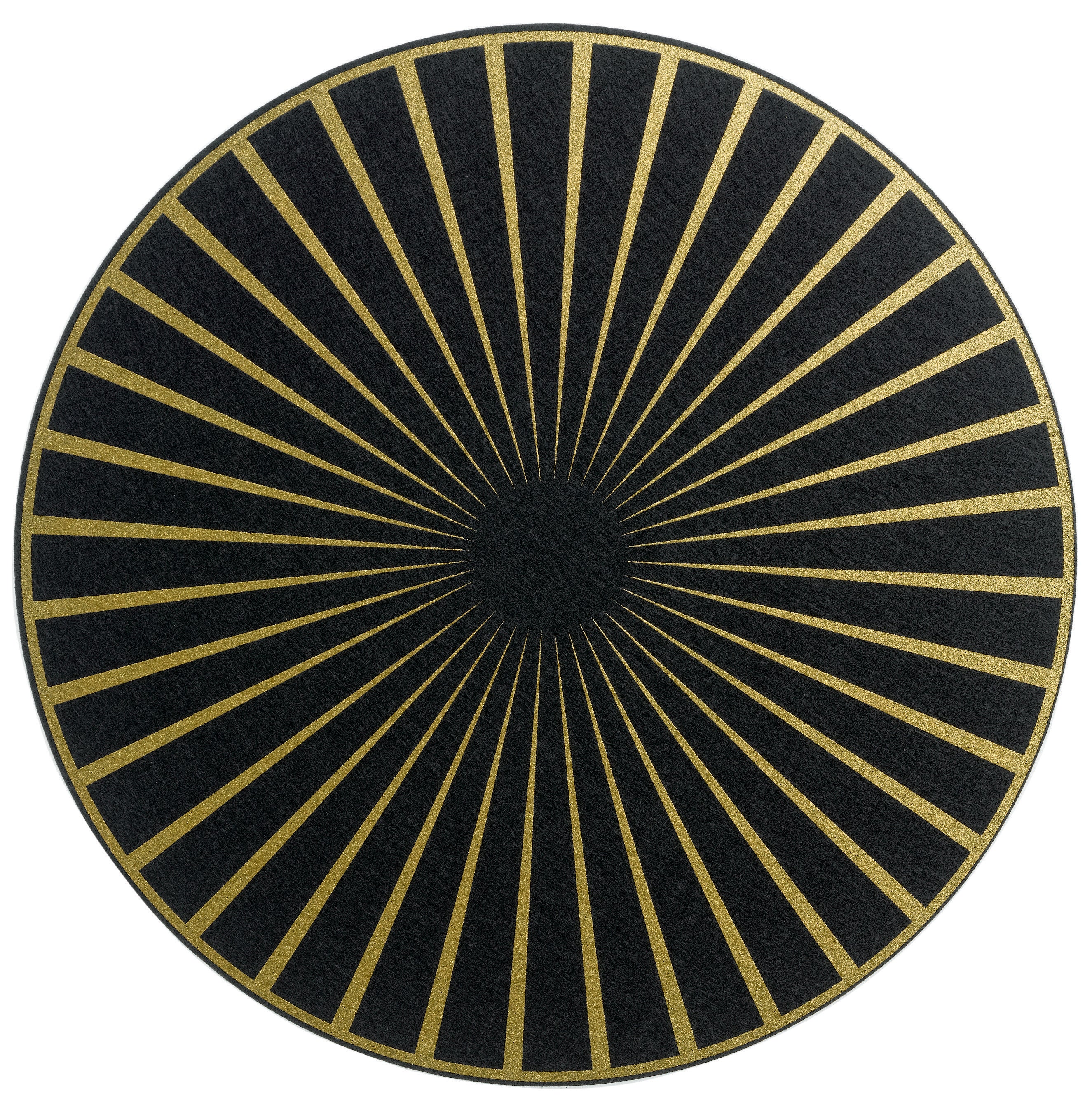 Raini vilt placemat set Noir/Or Diameter 40