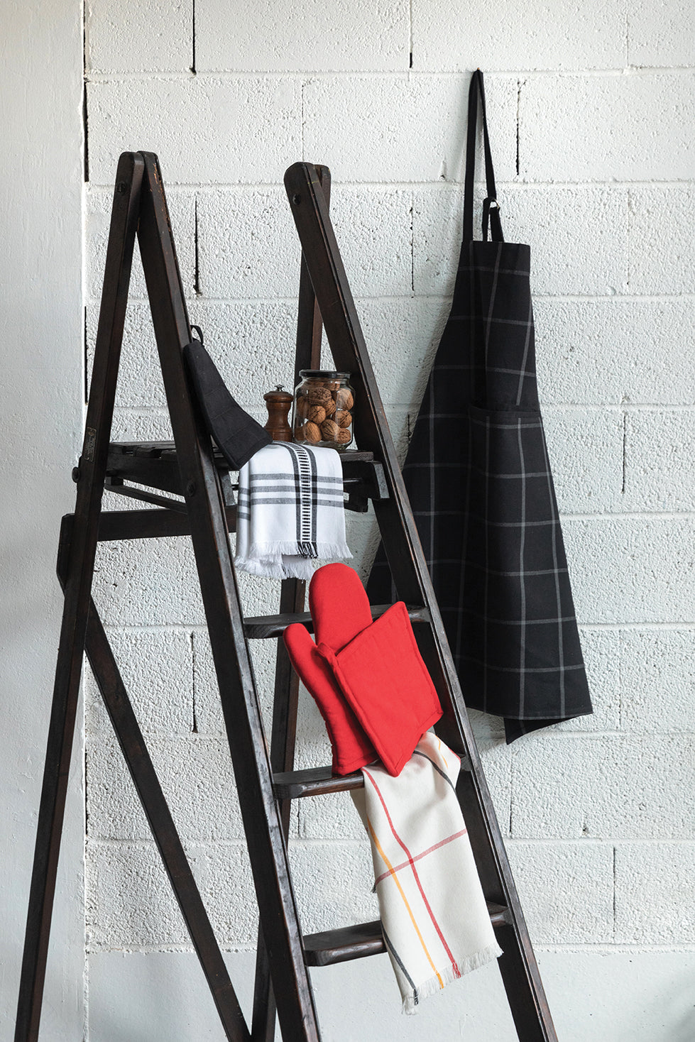 Gerecycleerde ovenwant en pannenlap Jona Rouge 15 X 30