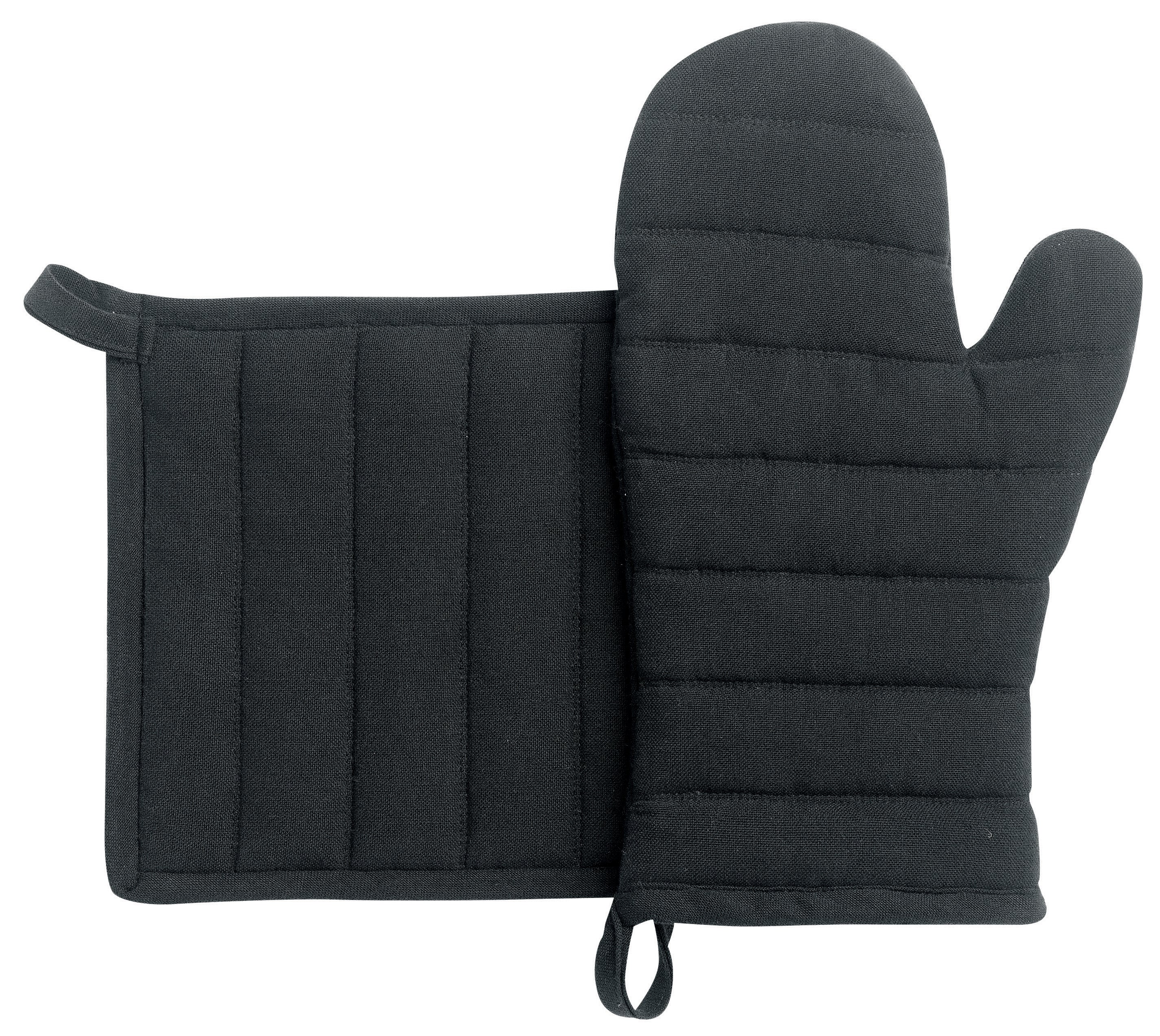 Gerecycleerde ovenwant en pannenlap Jona Noir 15 X 30