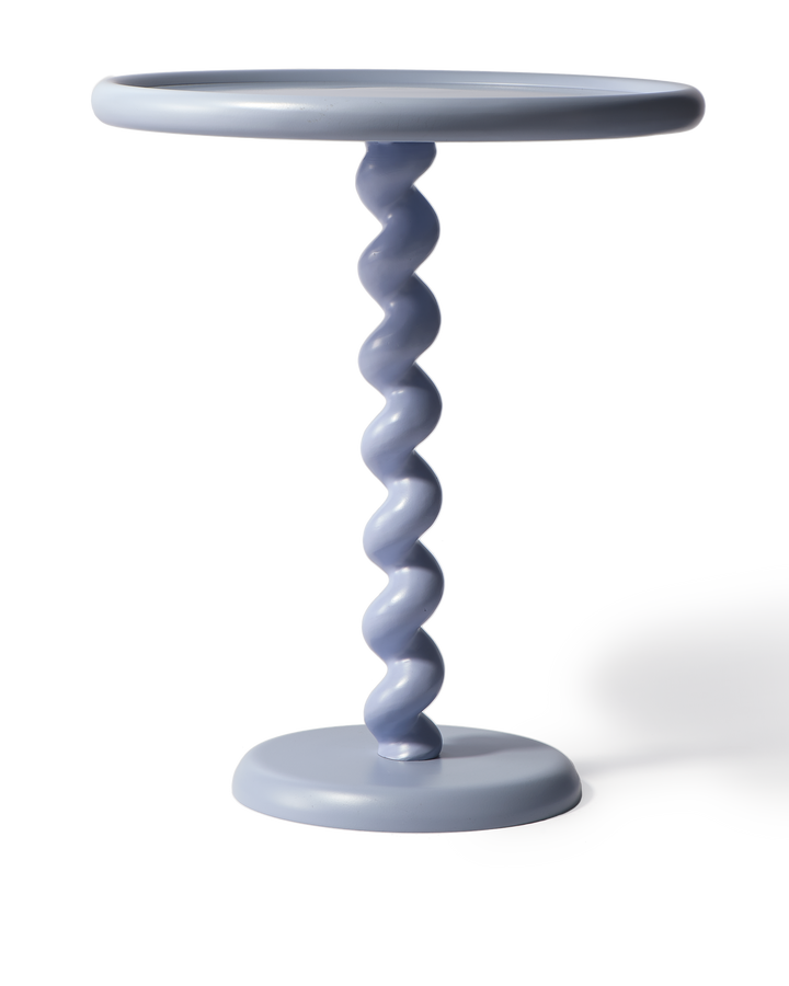 Polspotten - Bijzettafel Twister Lichtblauw